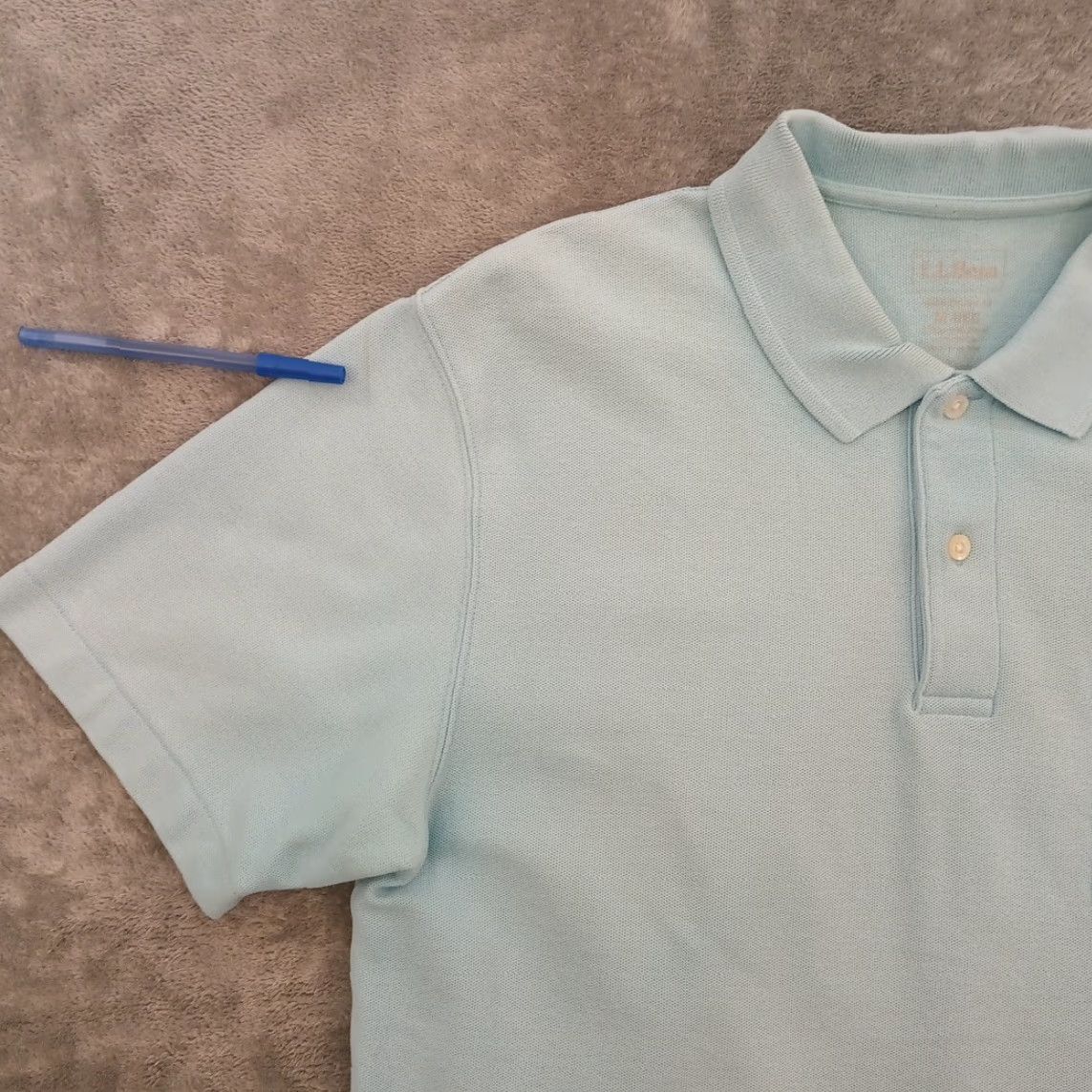 Vintage L.L. Bean Polo Shirt Mens Medium Light Blue Short Sleeve Knit Cotton Size US M / EU 48-50 / 2 - 3 Thumbnail
