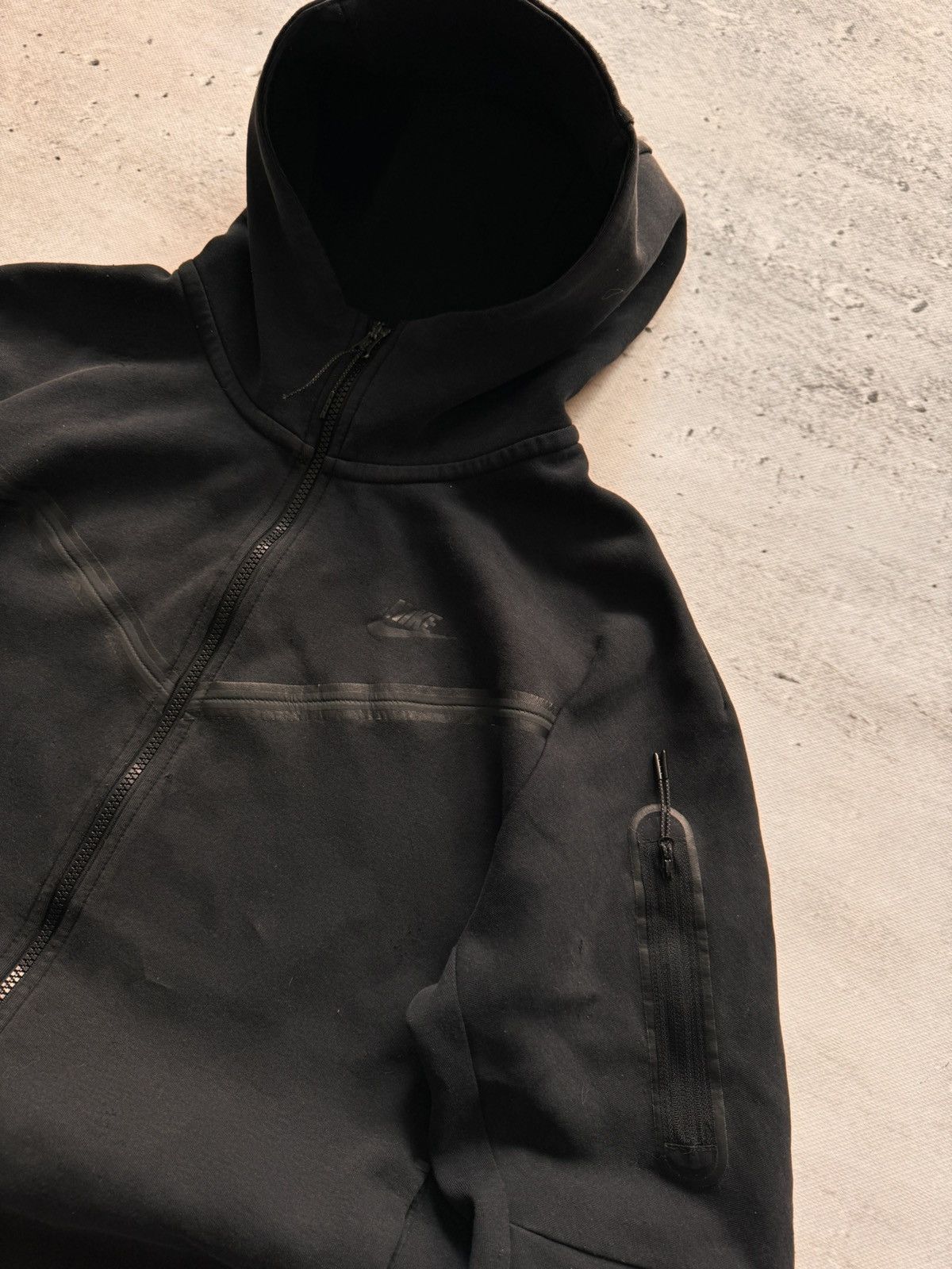 Nike × Vintage NIKE TECH FLEECE VINTAGE BASIC LOGO OVERSIZE BOXY ZIP HOODIE Size US L / EU 52-54 / 3 - 4 Thumbnail