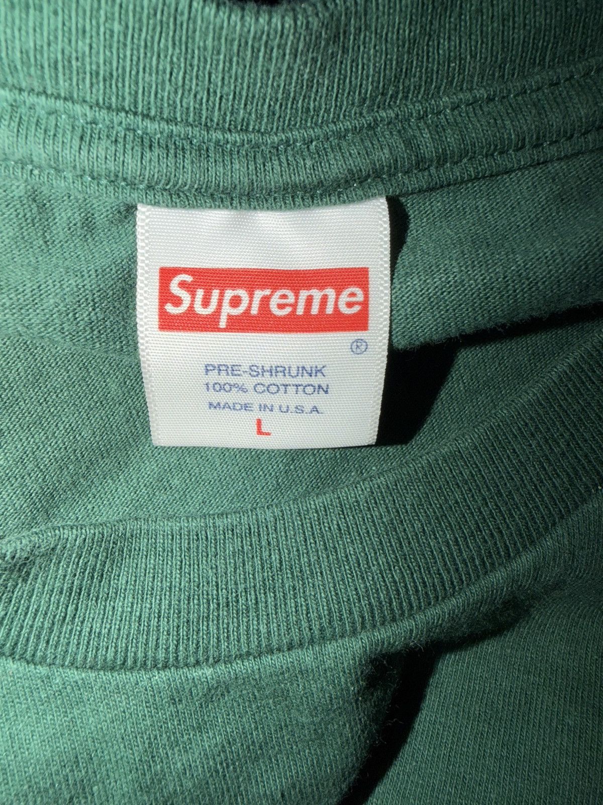 Supreme Supreme Scratch Tee Dark Green Size L Size US L / EU 52-54 / 3 - 3 Thumbnail