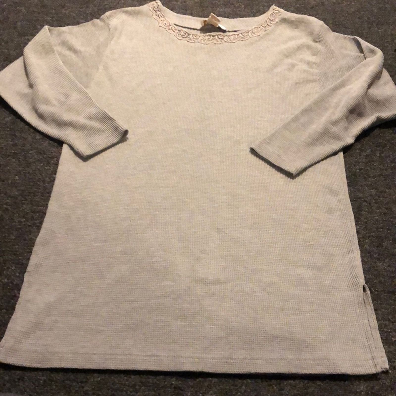Victoria's Secret Victoria's Secret Gold Label Gray Waffle Knit Nightgown Size ONE SIZE - 1 Thumbnail