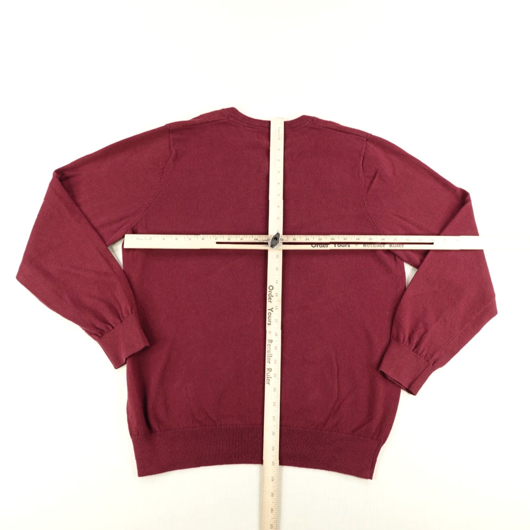 Vintage VINTAGE L.L. Bean Sweater Pullover Mens Large Red Cotton Cashmere Long Sleeve V-Neck Outdoor Size US L / EU 52-54 / 3 - 4 Thumbnail
