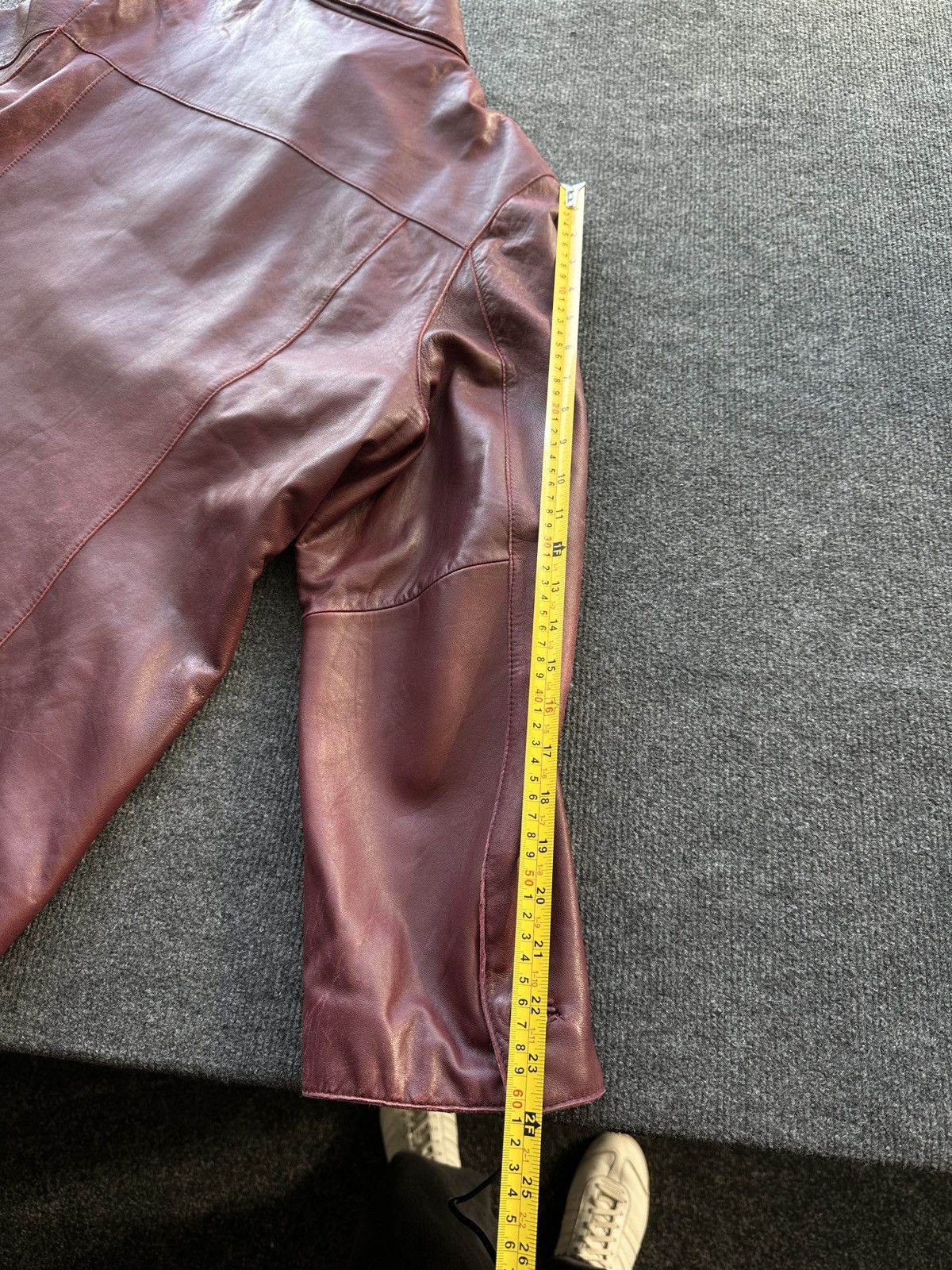 Other 🚨VNTG LEATHER JACKET COAT AVANT GARDE WESTERN DARK RED Size US M / EU 48-50 / 2 - 16 Thumbnail