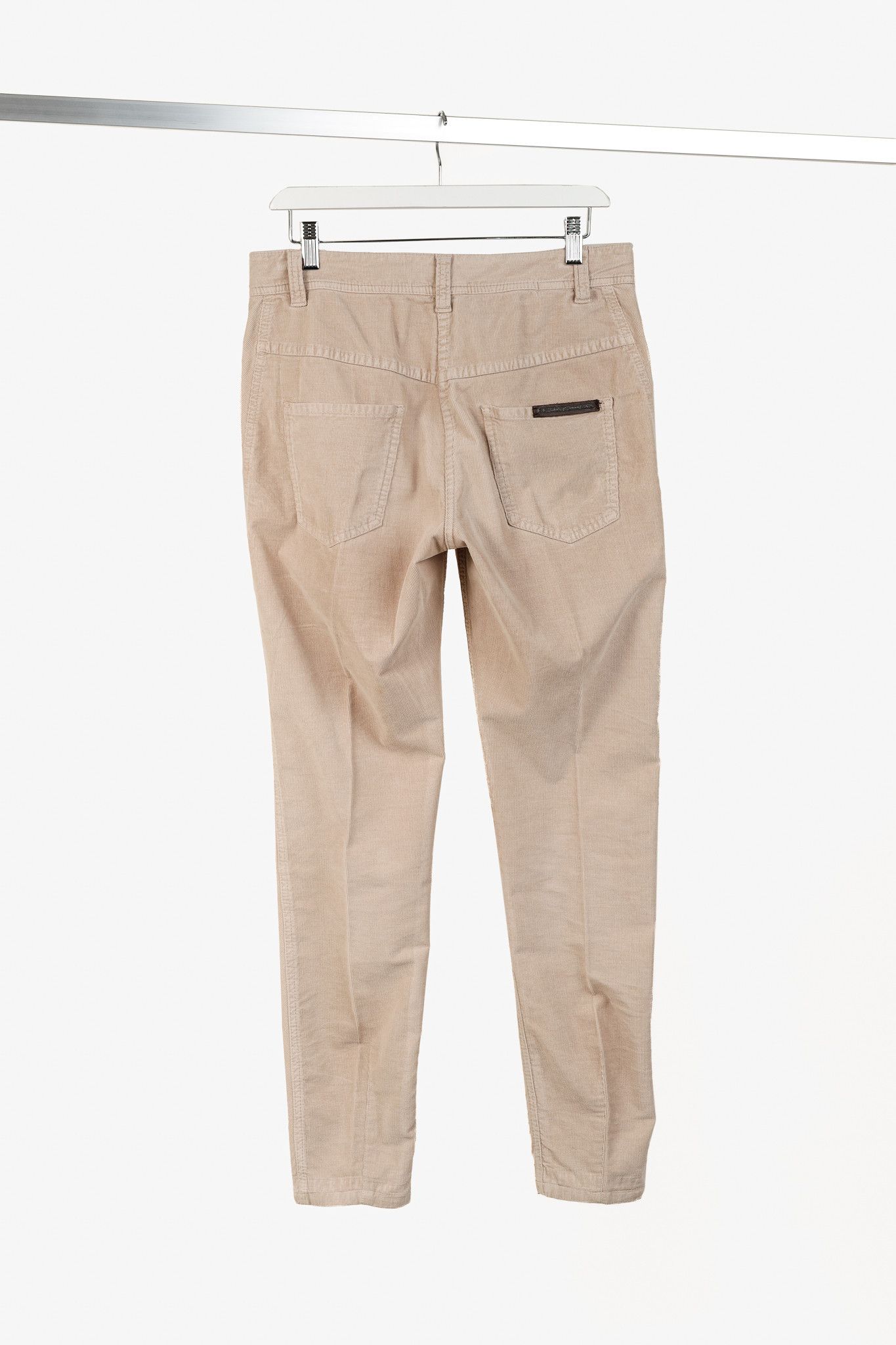 Brunello Cucinelli Brunello Cucinelli AW/19 Corduroy Monili-Bead Cropped Jeans Size 28" / US 6 / IT 42 - 2 Thumbnail