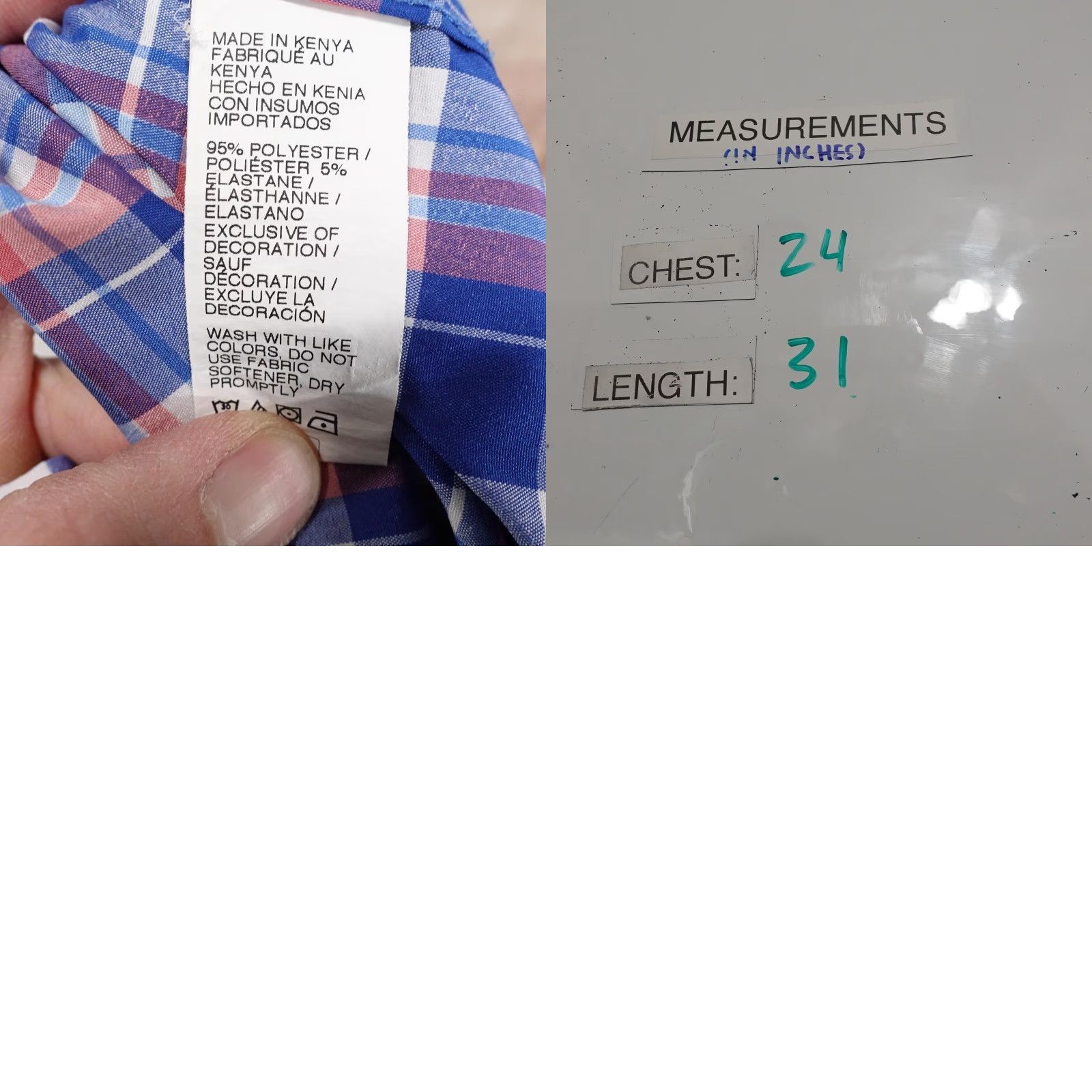 Izod IZOD Shirt Mens XL Blue Plaid Short Sleeve Button-Up Polyester Performance Size US XL / EU 56 / 4 - 8 Thumbnail