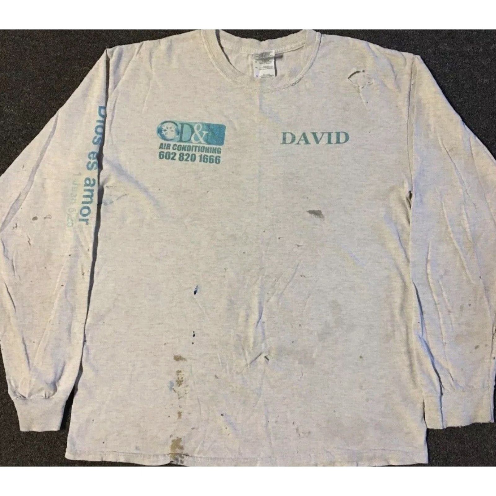 Thrasher Vtg Thrashed Faded Distress Construction Shirt S Grunge Biker Surf Skate 90s Y2K Size US S / EU 44-46 / 1 - 2 Thumbnail