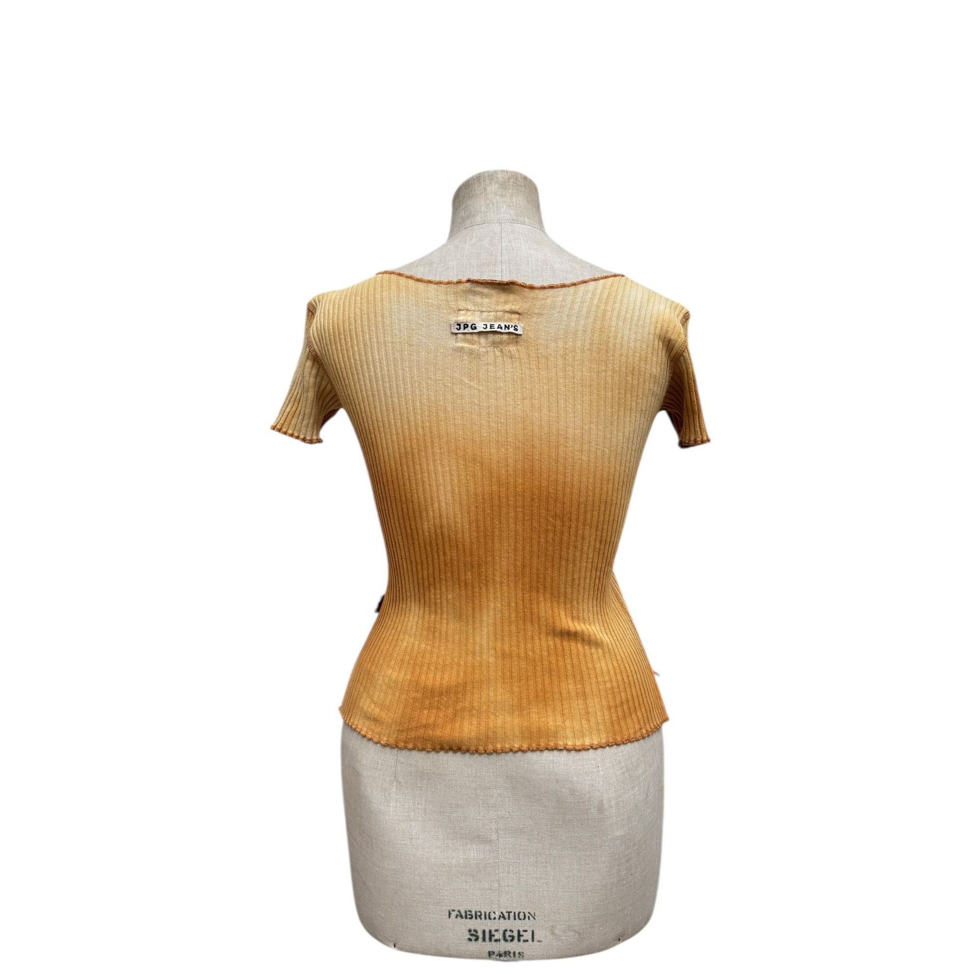 Jean Paul Gaultier Vintage Heatwave Yellow T-shirt Size L / US 10 / IT 46 - 3 Thumbnail
