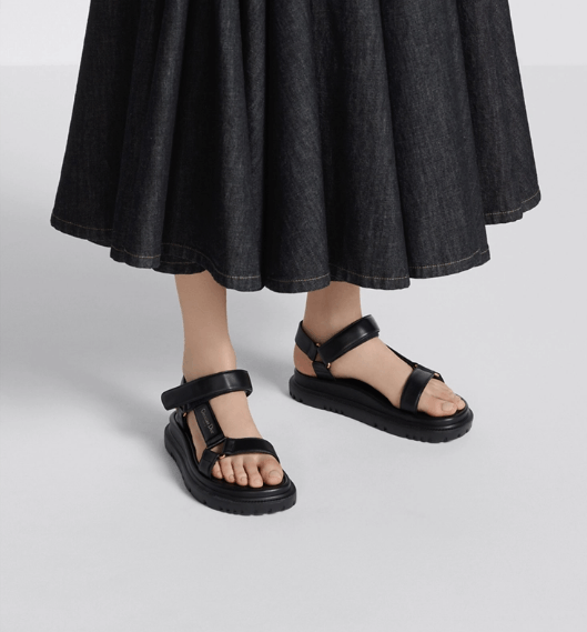 Dior o1w1db10126 KCQ893 D-Wave Sandals in Black Size US 8 / IT 38 - 6 Thumbnail