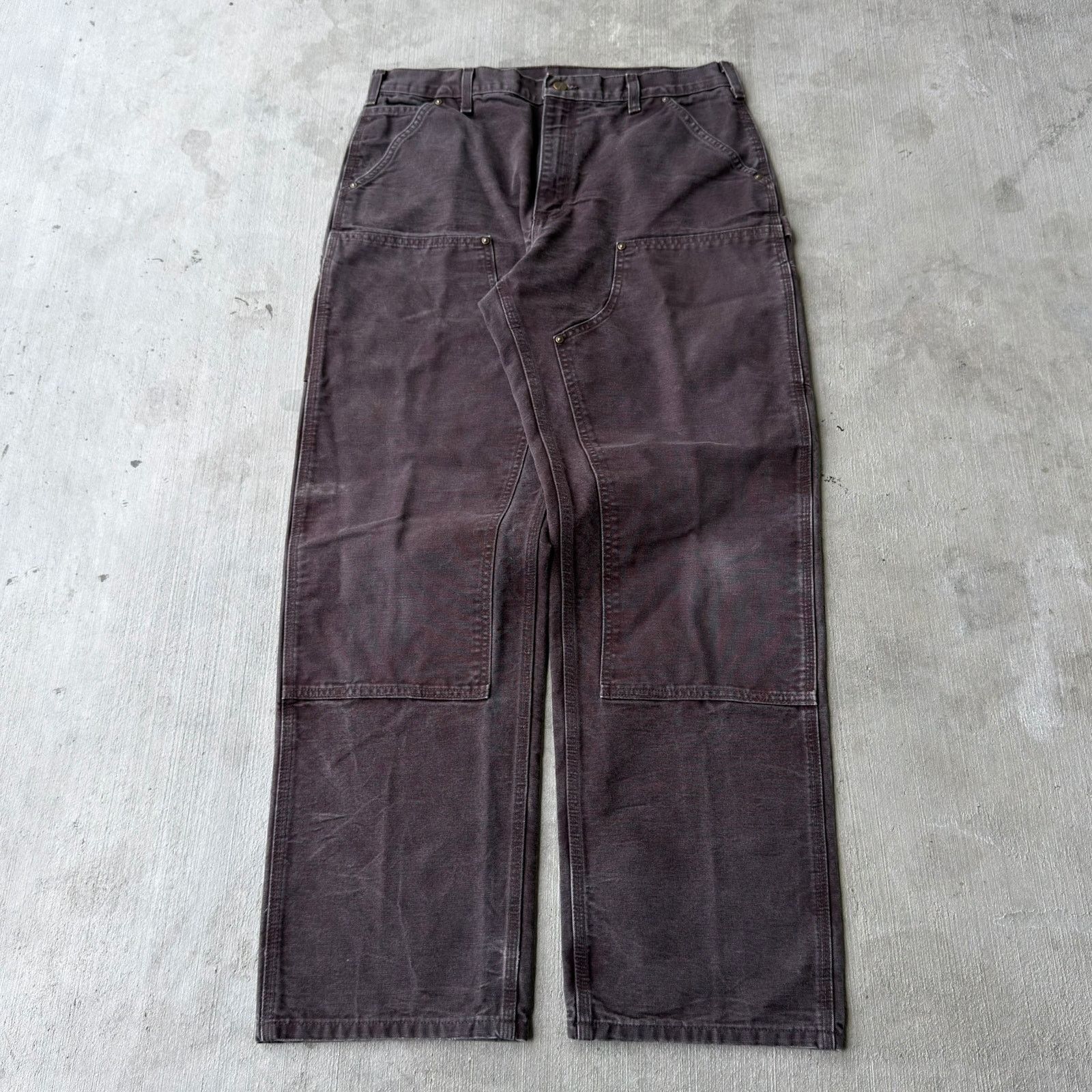 Carhartt × Vintage Carhartt brown double knee work wear carpenter pants Size US 35 - 1 Thumbnail