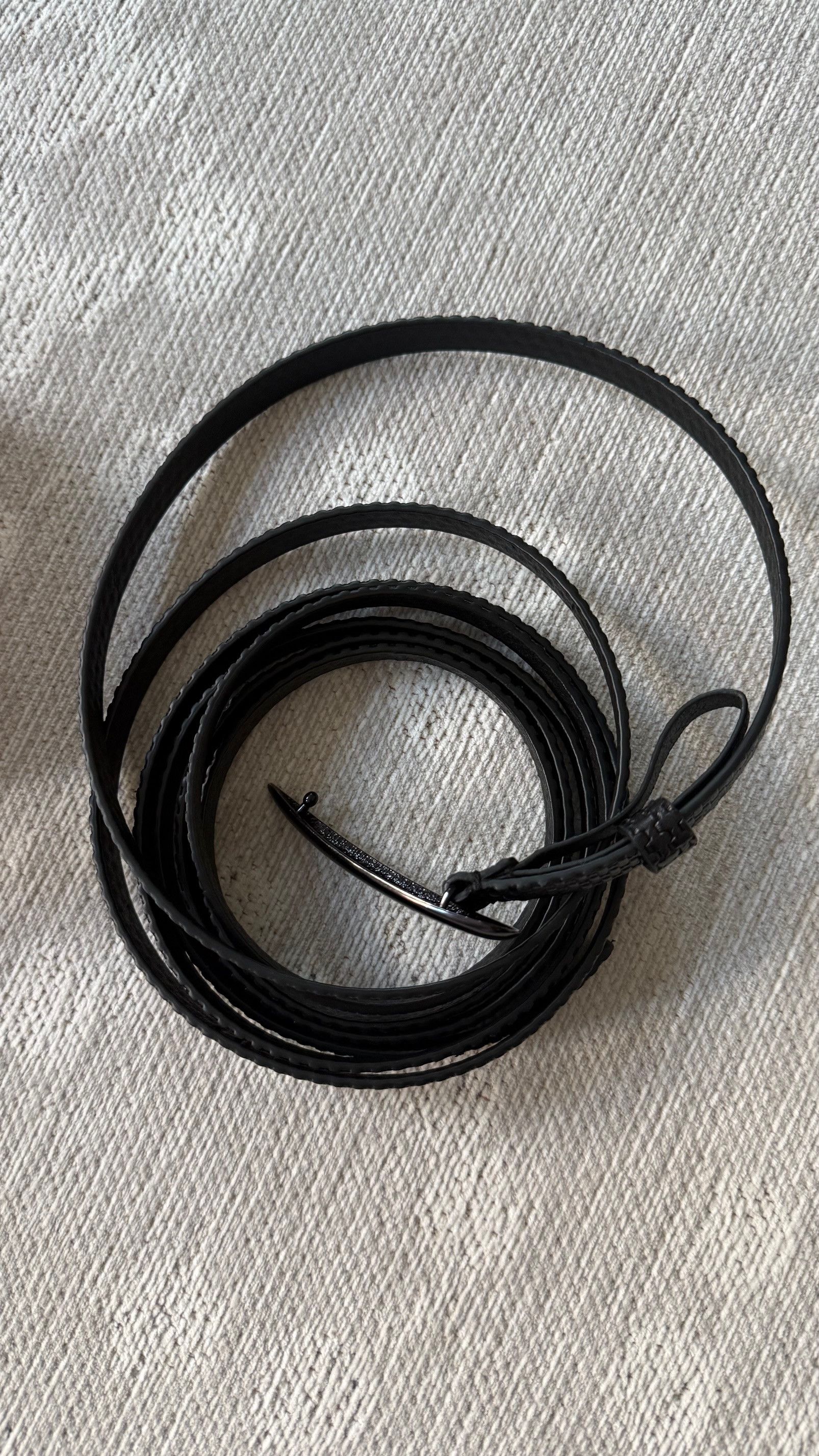 Acne Studios ACNE STUDIOS Infinity Belt black leather 275 cm new unisex Size ONE SIZE - 4 Thumbnail
