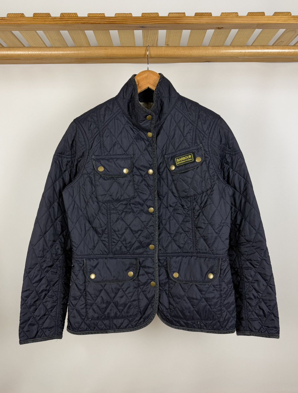 Barbour Barbour International Women Navy Polarquilted Jacket Size 10 Size L / US 10 / IT 46 - 1 Thumbnail