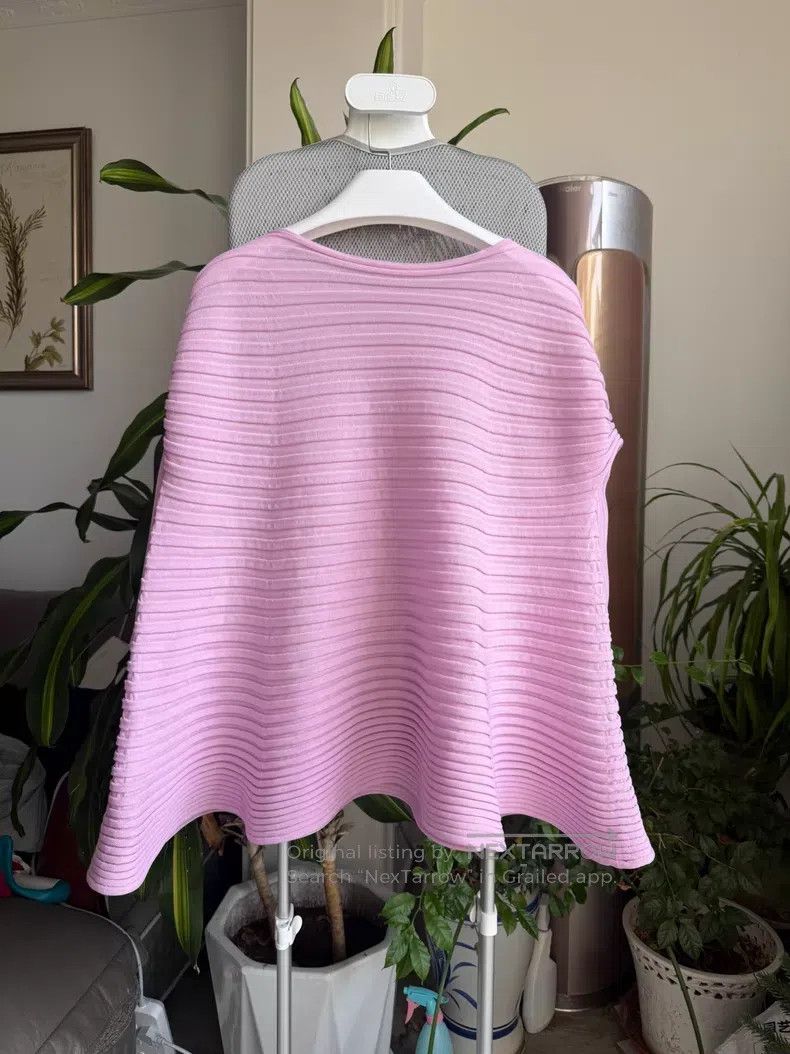 Issey Miyake Issey Miyake size:one size Pink Knit Spring Top Size XXS / US 00 / IT 34 - 6 Thumbnail