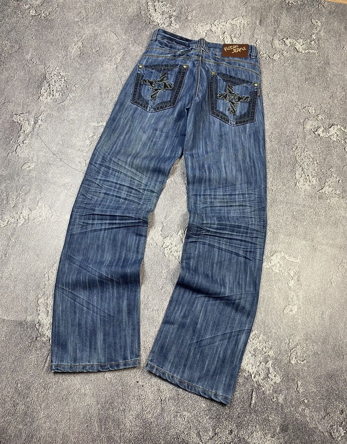If Six Was Nine Y2K Crazy Blue Washed If Six Was Nine 2000s Jeans Size US 28 / EU 44 - 2 Thumbnail