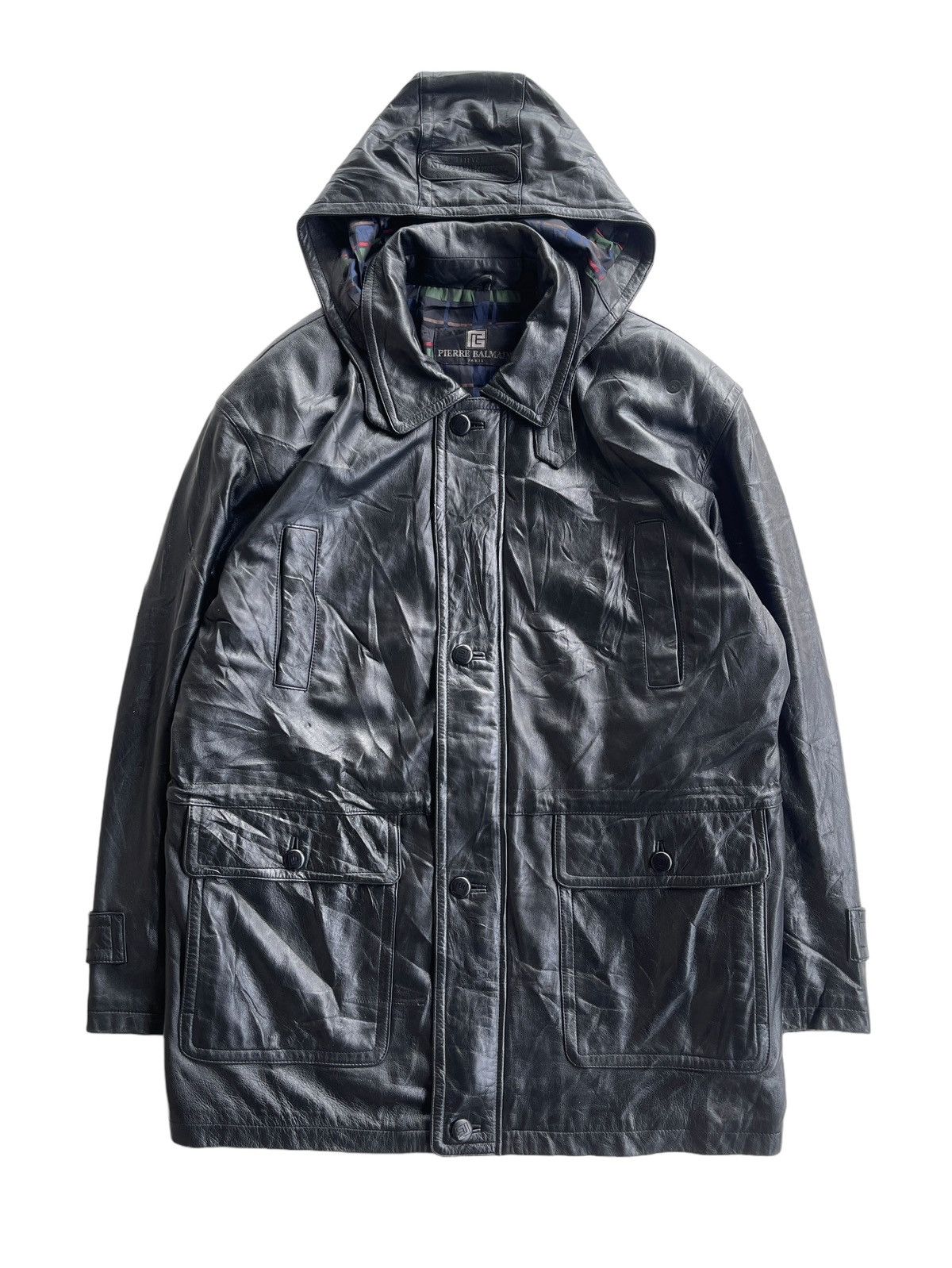 希少　美品　ヴィンテージ PIERRE BALMAIN ラムレザー　ジャケット 80s-90s PIERRE BALMAIN Lamb Leather JKT
