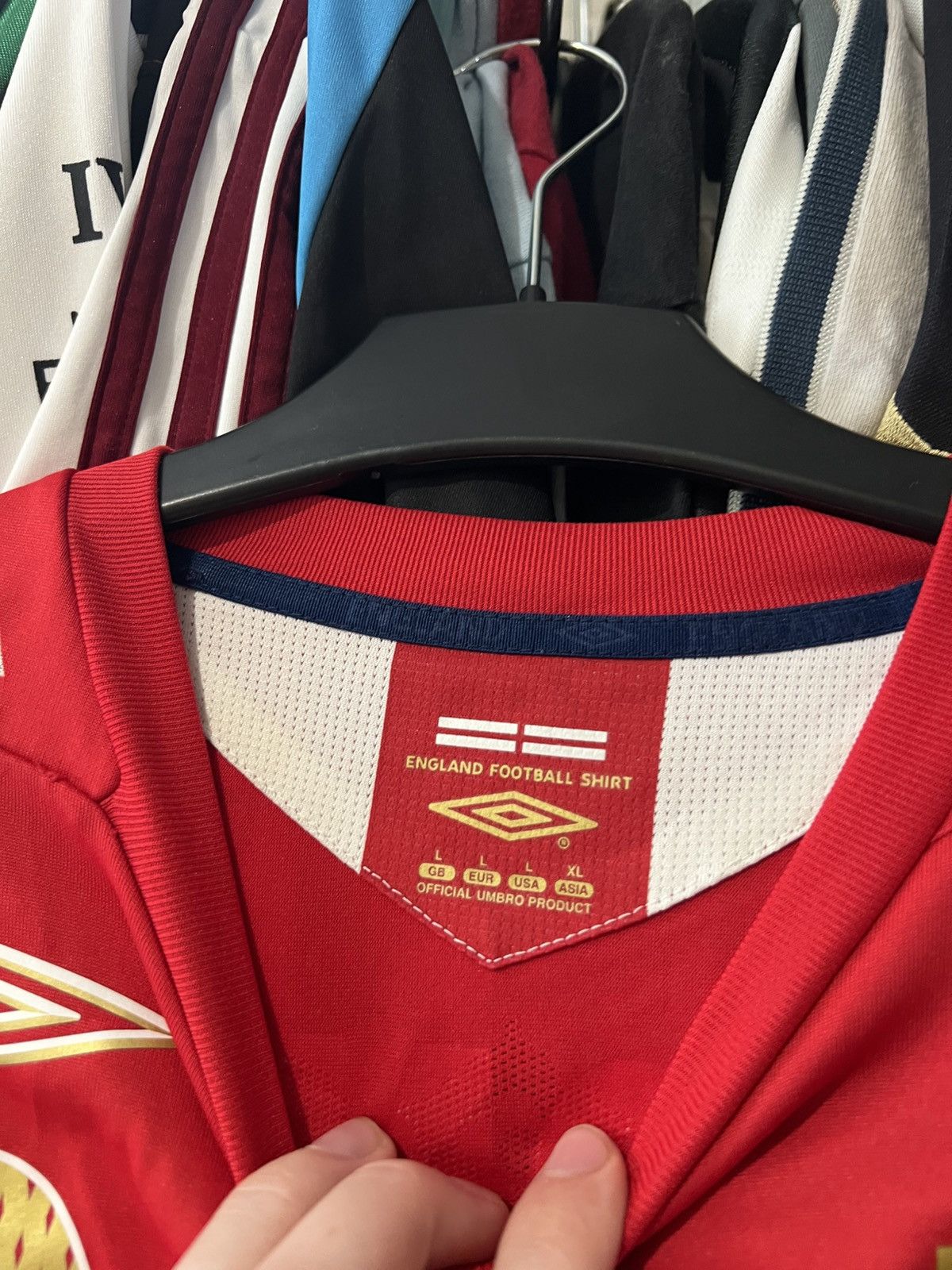 Umbro 2006/2008 UMBRO ENGLAND NATIONAL TEAM #9 ROONEY AWAY FOOTBAL Size US L / EU 52-54 / 3 - 6 Thumbnail