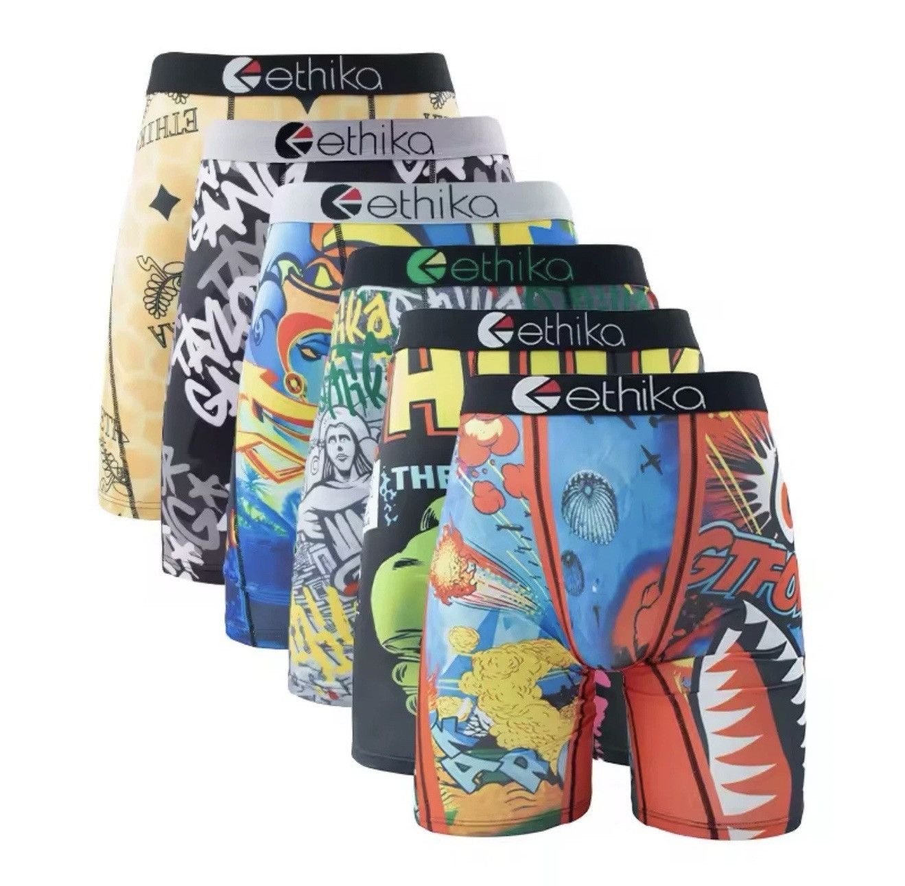 Nike 6-Pack Ethika Men's Boxer Briefs - | New with Tags XS-XXXL Size ONE SIZE - 1 Preview