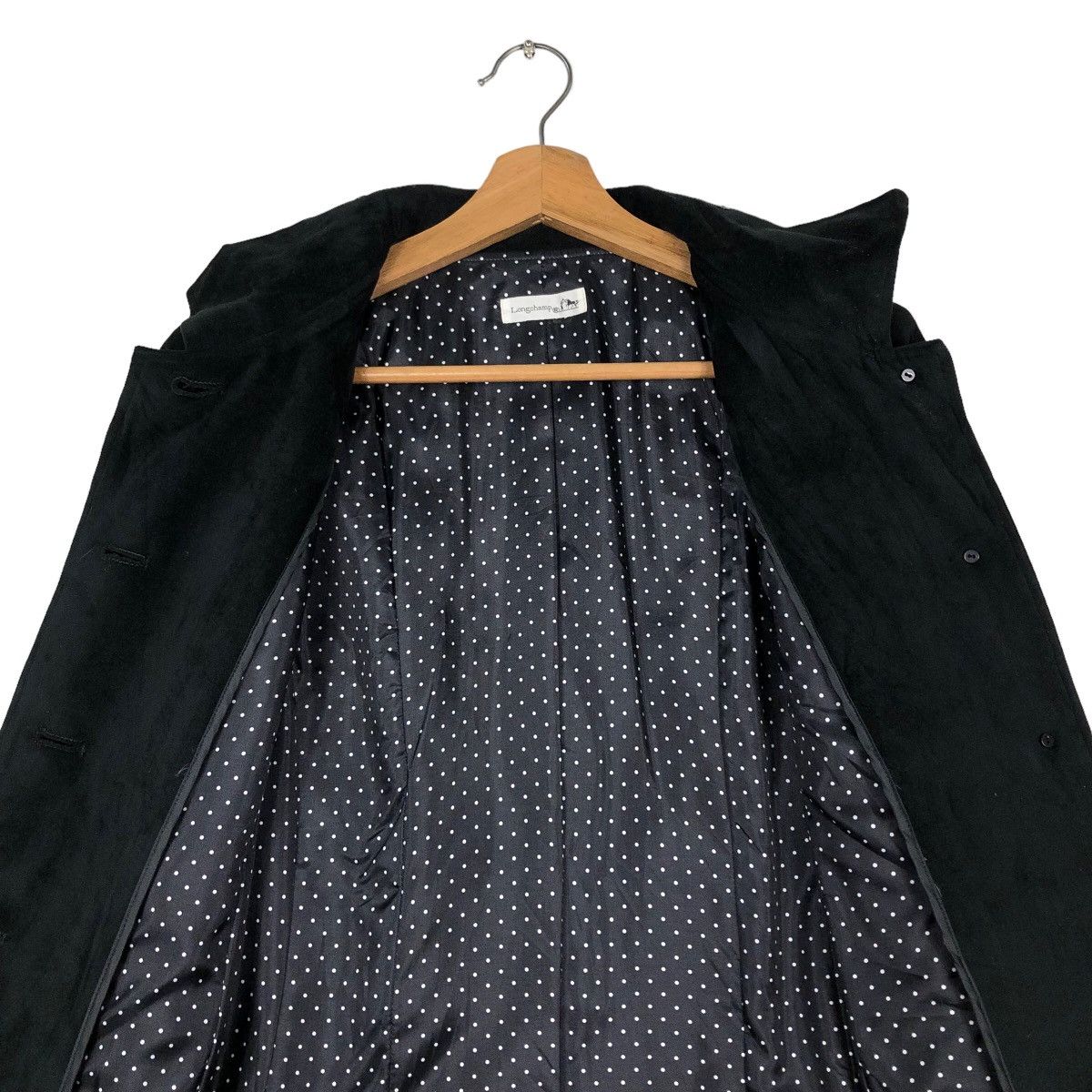 Japanese Brand 🔥 Rich Black - Vintage Long Jacket Longchamp Size US M / EU 48-50 / 2 - 14 Thumbnail
