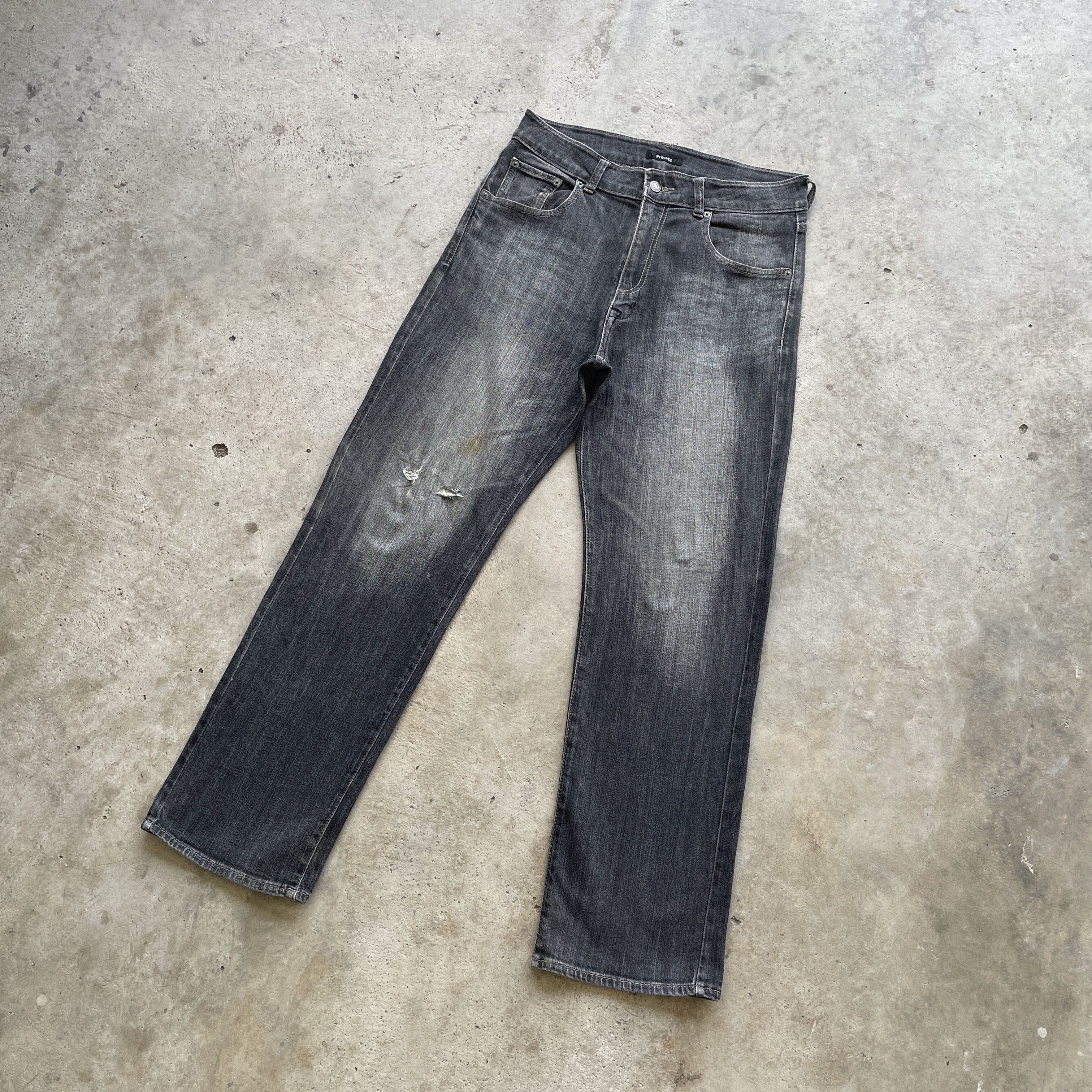 Japanese Brand W31x30 Vintage Japanese Black Denim Faded Jeans Pants Size US 31 - 2 Thumbnail