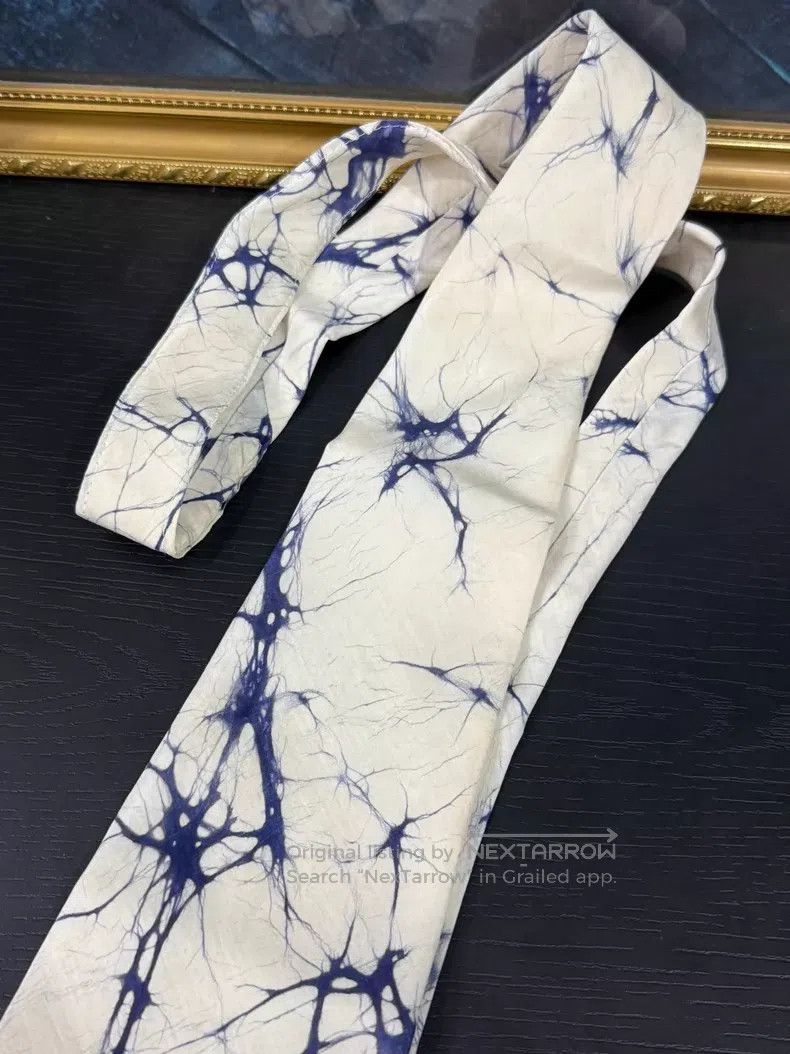Comme des Garcons Comme Des Garcons Blue Vein Printed Silk Tie Size ONE SIZE - 3 Thumbnail