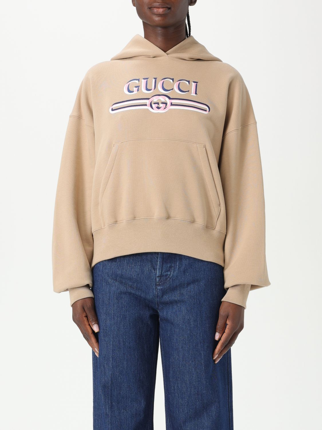 キャップ Gucci Felpa con cappuccio con stampa \"Sweet Gucci\" Gucci Gucci Felpa Con Cappuccio Con Stampa Sweet Gucci tag