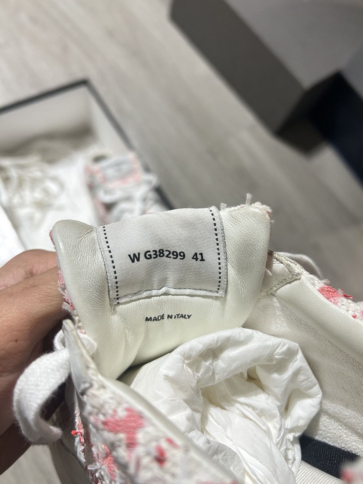 Chanel Chanel trainer CC logo low knit ecru pink white Size US 8 / EU 41 - 10 Thumbnail