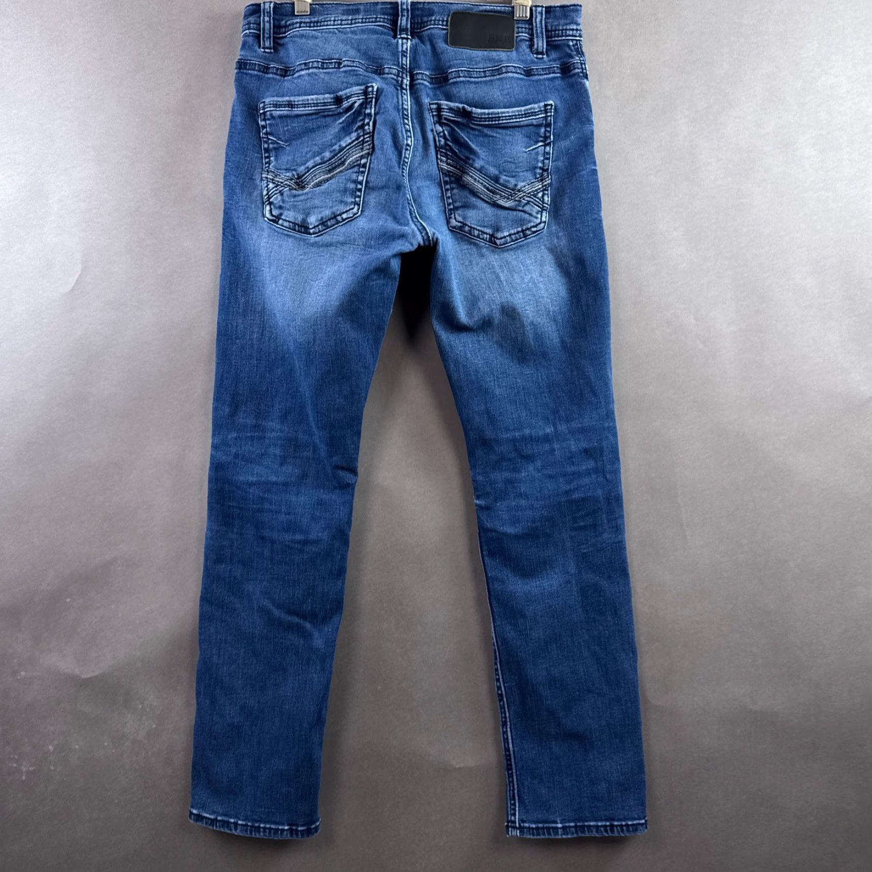 Vintage Buckle BKE Jeans Men 30x28 Blue Alec Denim Pant Faded Stretch Washout Pants Jeans Regular Size US 32 / EU 48 - 3 Thumbnail