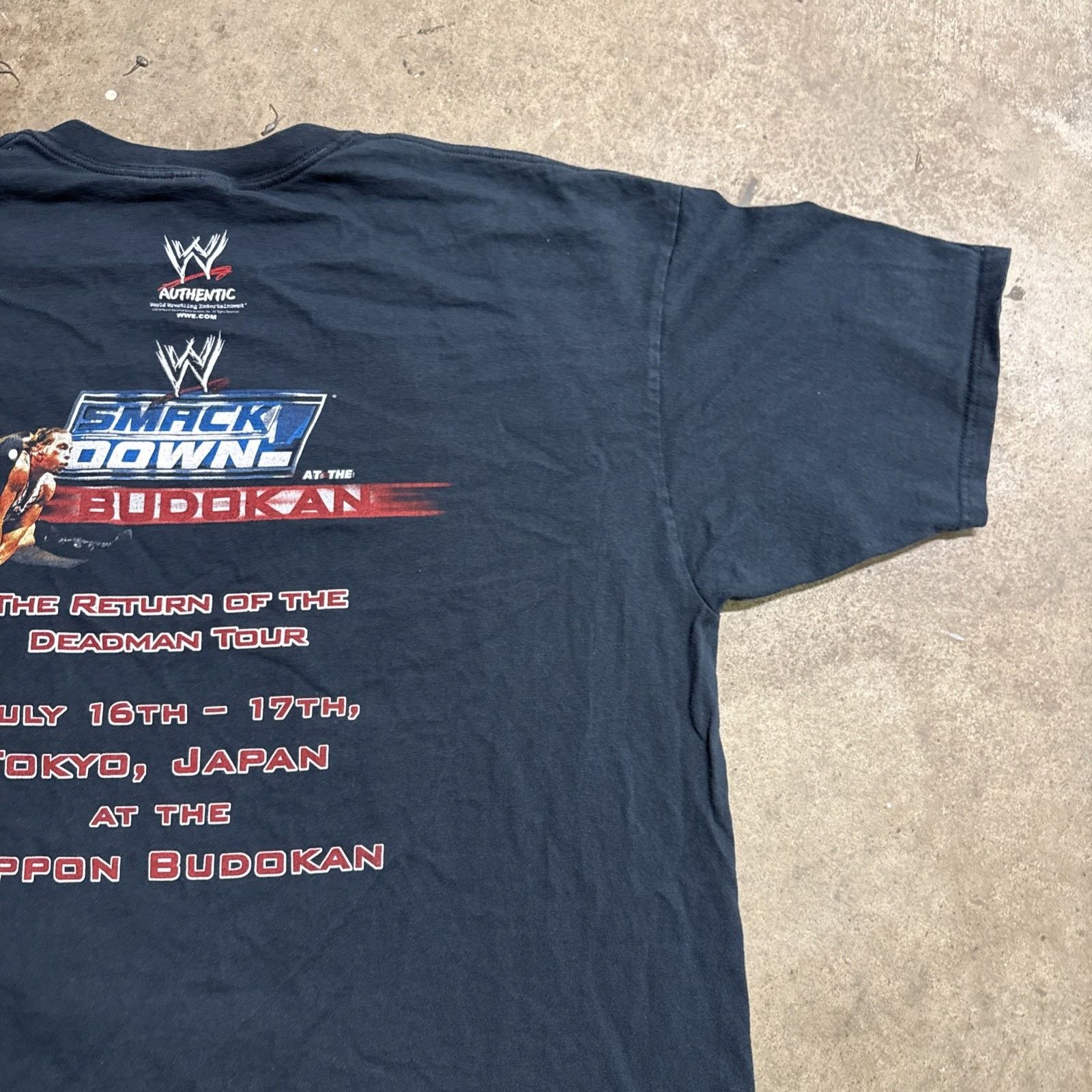 WWE Vintage WWE Shirt 2XL Black 2004 Smackdown Budokan RARE Size US XXL / EU 58 / 5 - 8 Thumbnail