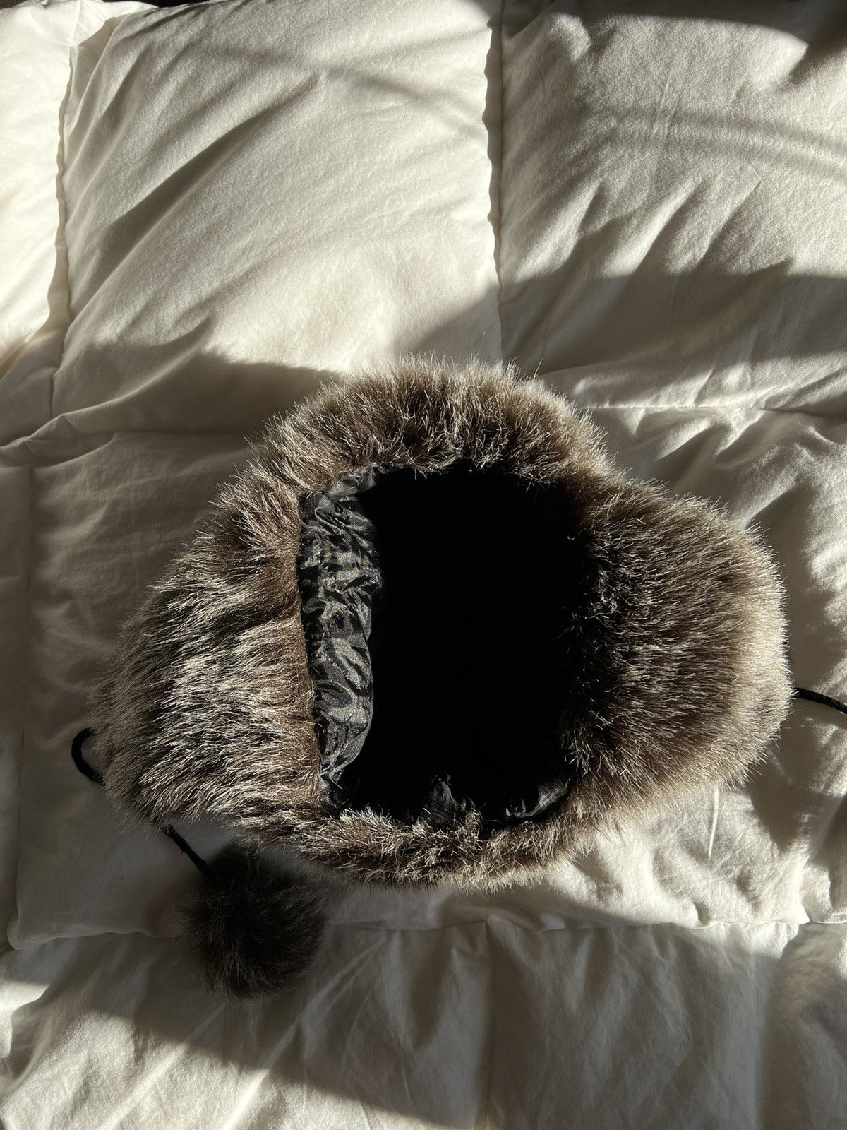 If Six Was Nine × Japanese Brand Crazy Fur Faux Trapper Mohair Hat Y2K Ushanka Size ONE SIZE - 7 Thumbnail