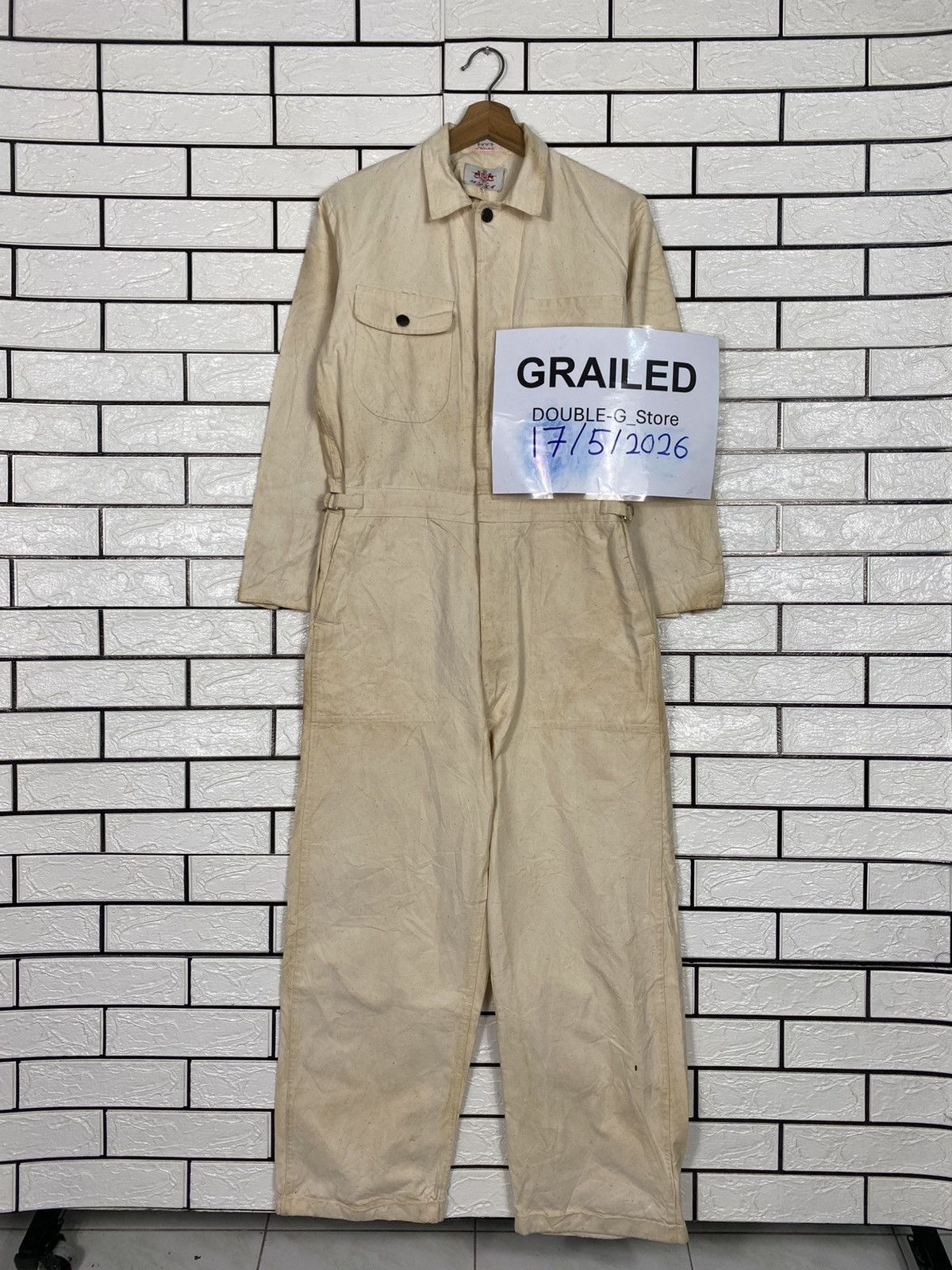Japanese Brand Tokyo Hino Diesel Coverall Worker Duck Canvas Detroit Size US 30 / EU 46 - 1 Thumbnail