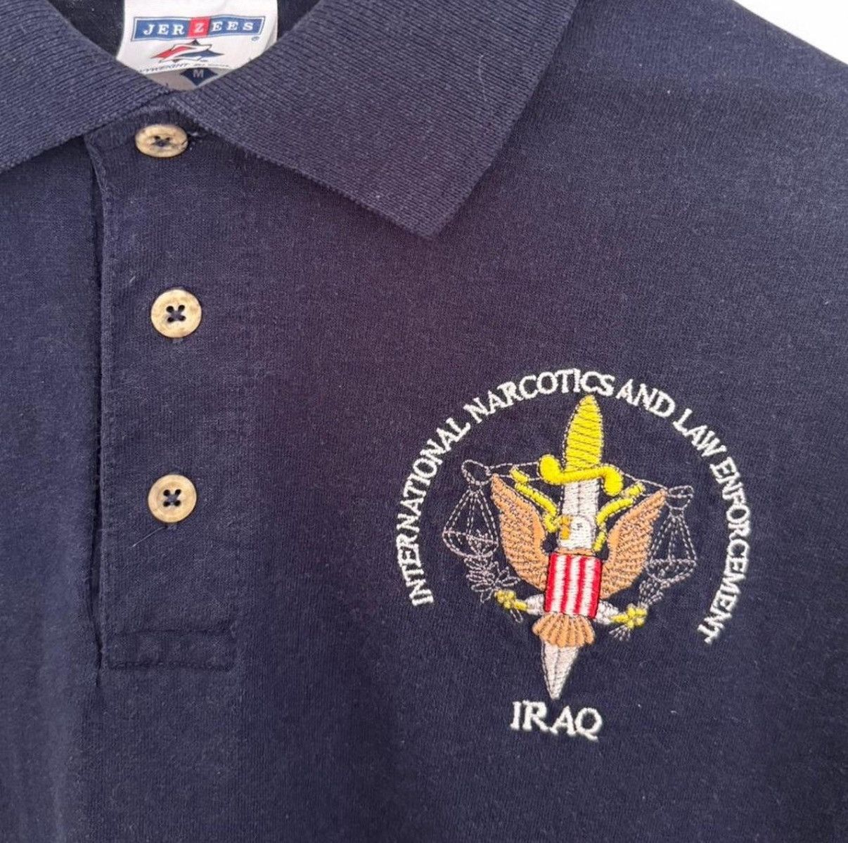 Jerzees Vintage Iraq Narcotics Law Enforcement Polo Size US M / EU 48-50 / 2 - 1 Thumbnail