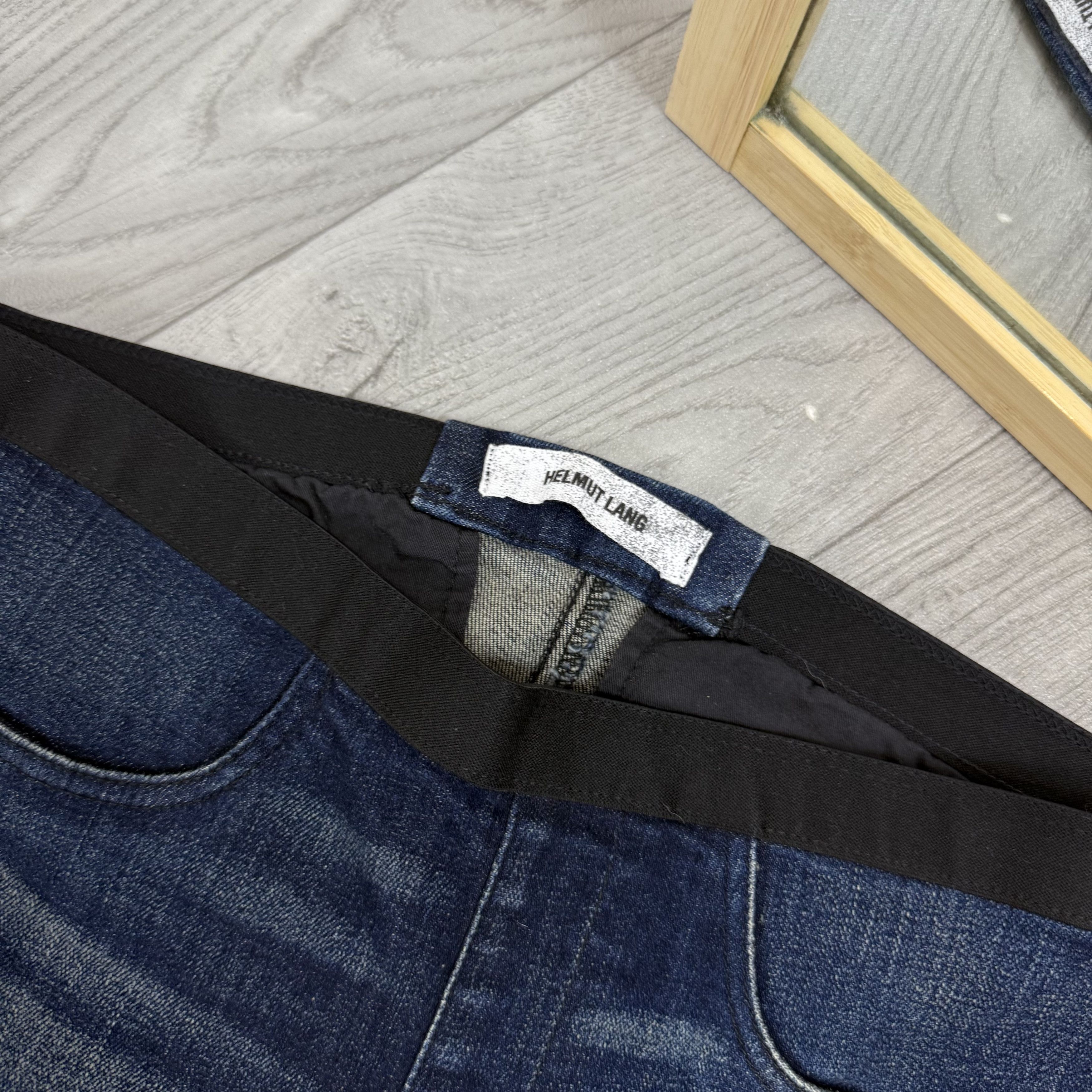Helmut Lang Vintage Helmut Lang 00s Printed Graphic Jeans Leggins Pants Size 29" - 7 Thumbnail