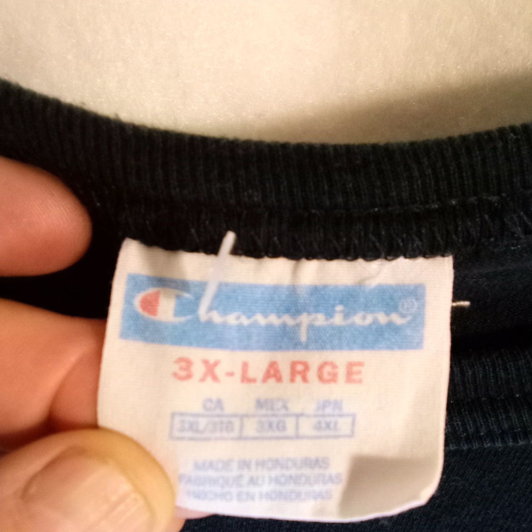 Champion VINTAGE Champion T-Shirt 3XL Men Black Big C Logo Short Sleeve Embroidered Logo 90s Athletic Q9 Size US XXL / EU 58 / 5 - 3 Thumbnail