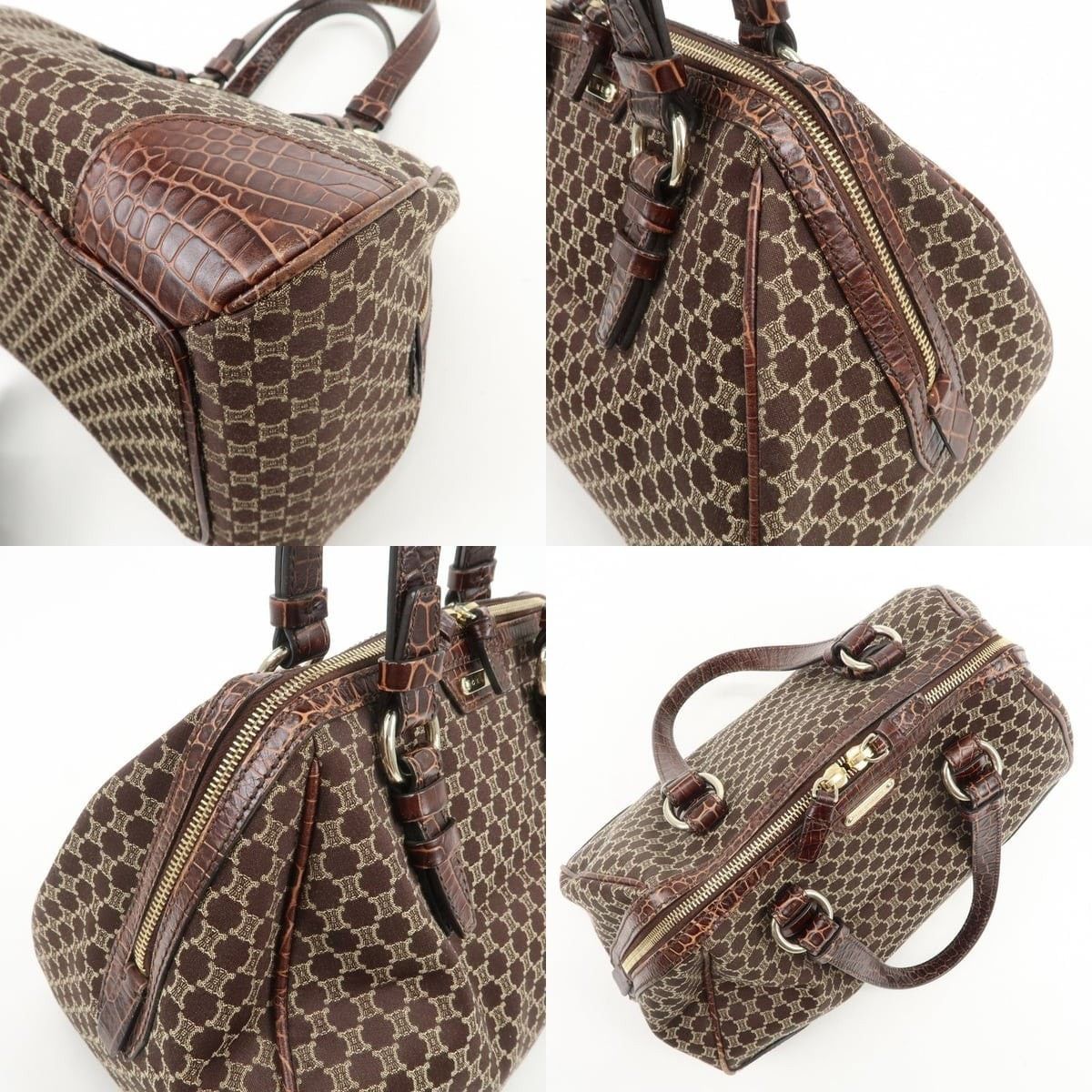 Celine Celine Macadam Triomphe Coated Canvas Shoulder Bag Brown Size ONE SIZE - 5 Thumbnail