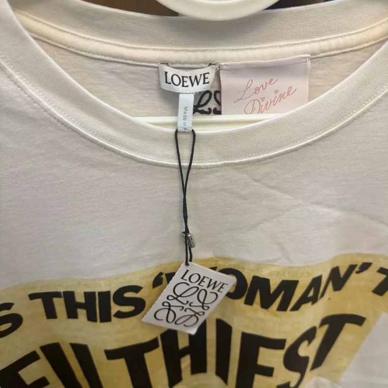 Loewe LOEWE Cotton color-matched letter logo round neck T-shirt Size S / US 4 / IT 40 - 4 Thumbnail