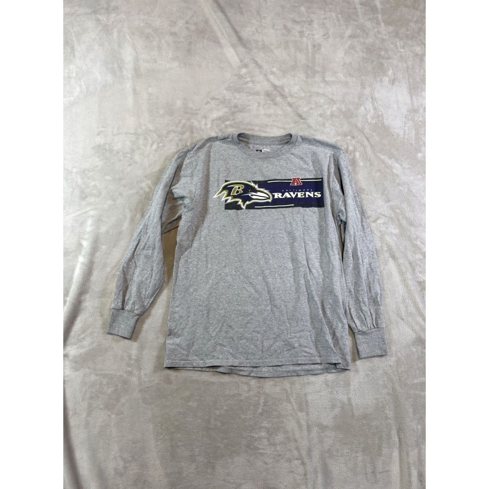 NFL NFL Team Apparel T-Shirt Mens Medium Baltimore Ravens Long Sleeve Pullover Nike Dri-FIT Purple Crew Neck Graphic Print City Sports Size US M / EU 48-50 / 2 - 2 Thumbnail