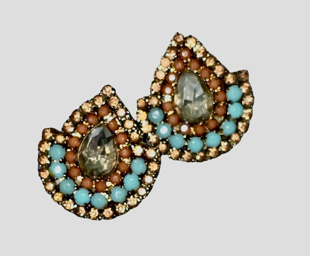 Vintage Art Deco Vintage Czech Abstract Earrings Size ONE SIZE - 5 Thumbnail