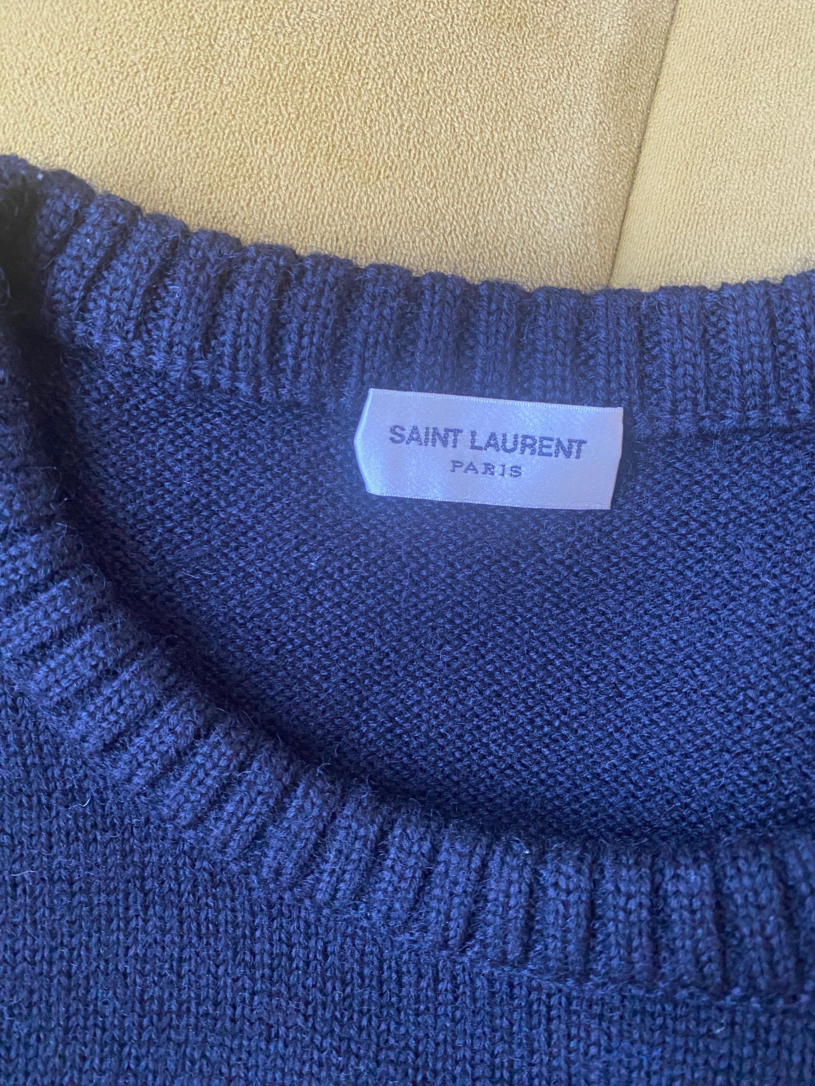 Saint Laurent Paris Yves Saint Laurent Shark Knit Sweater Size US M / EU 48-50 / 2 - 3 Thumbnail