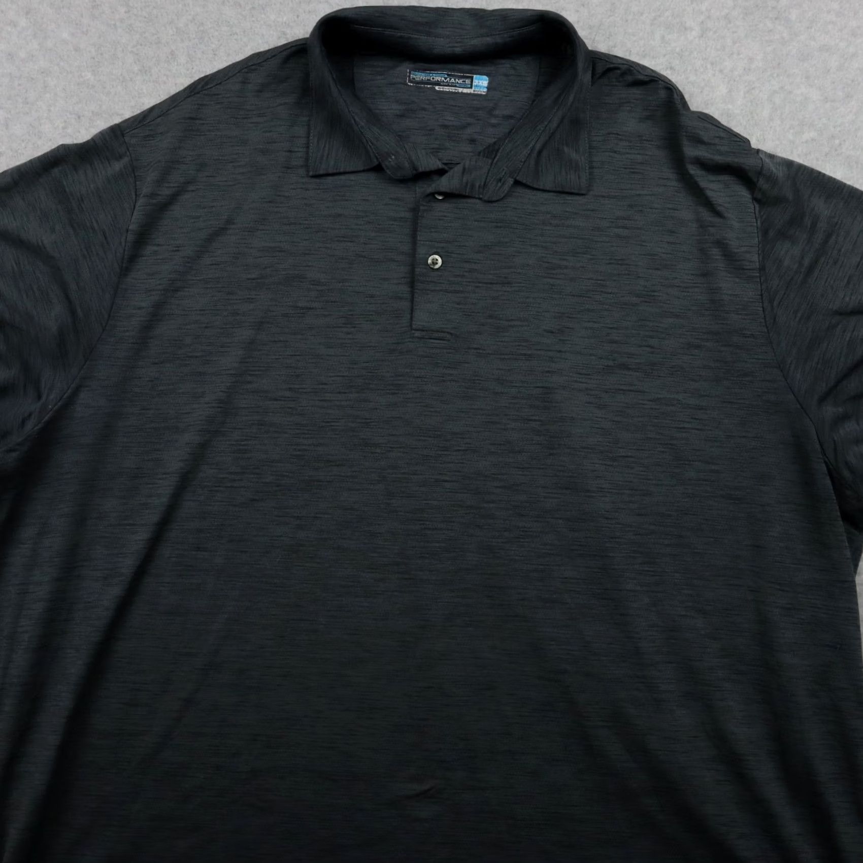 Roundtree & Yorke Roundtree & Yorke Polo Shirt Mens 3XB Big Performance Golf Gray Short Sleeve Polo Size US XXL / EU 58 / 5 - 2 Thumbnail