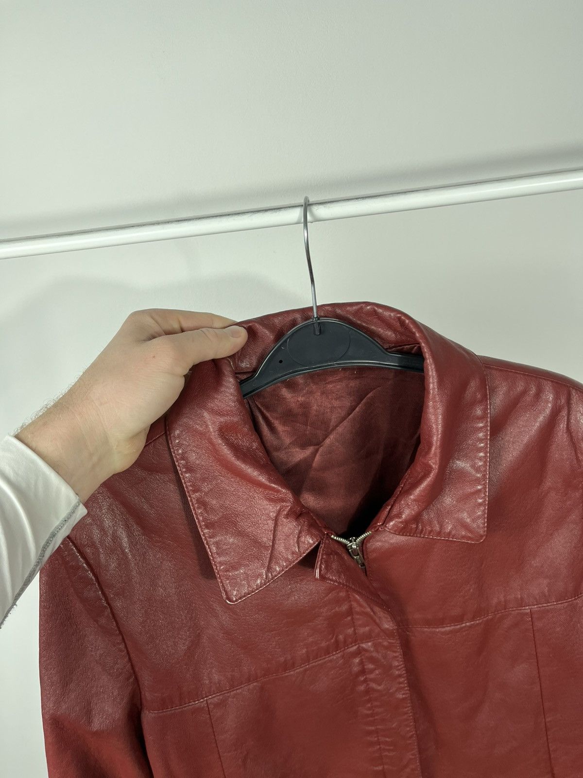 Leather Vintage Red Leather Jacket Womens Size 40 Zip Front Size S / US 4 / IT 40 - 5 Thumbnail