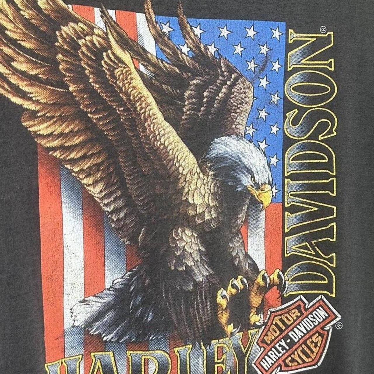 Harley Davidson 1991 Harley Davidson 3D Emblem Faded Eagle Graphic T Large Size US L / EU 52-54 / 3 - 3 Thumbnail