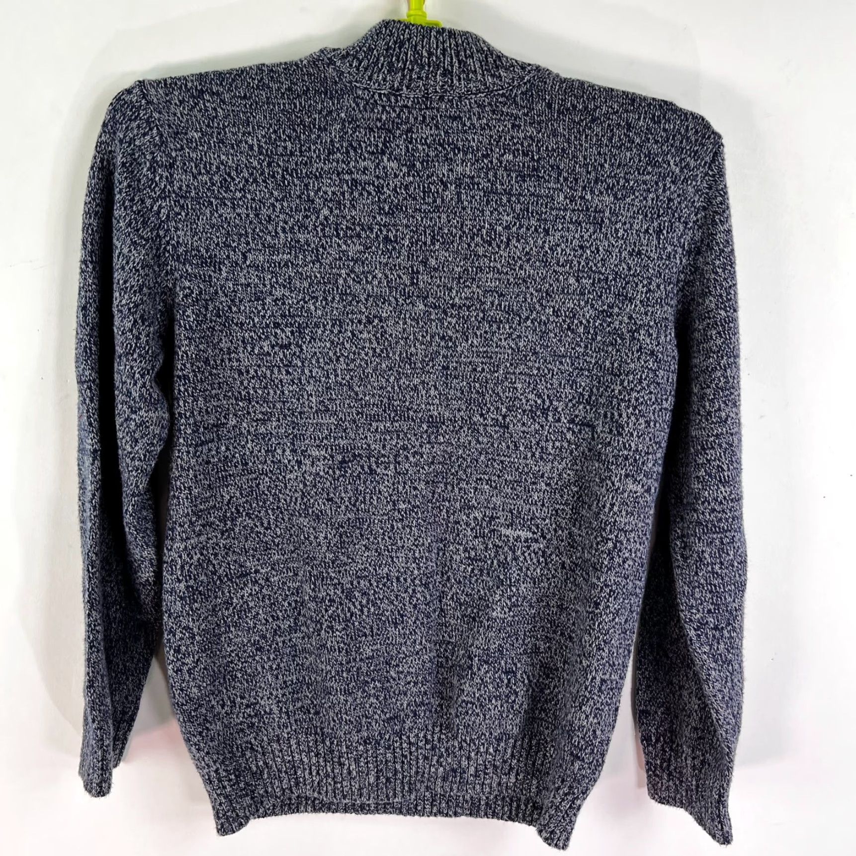 Vintage rumi + ryder Knit Sweater Womens Size 9-10 Heather Blue Long Sleeve 1/4 Zip Size L / US 10 / IT 46 - 4 Thumbnail