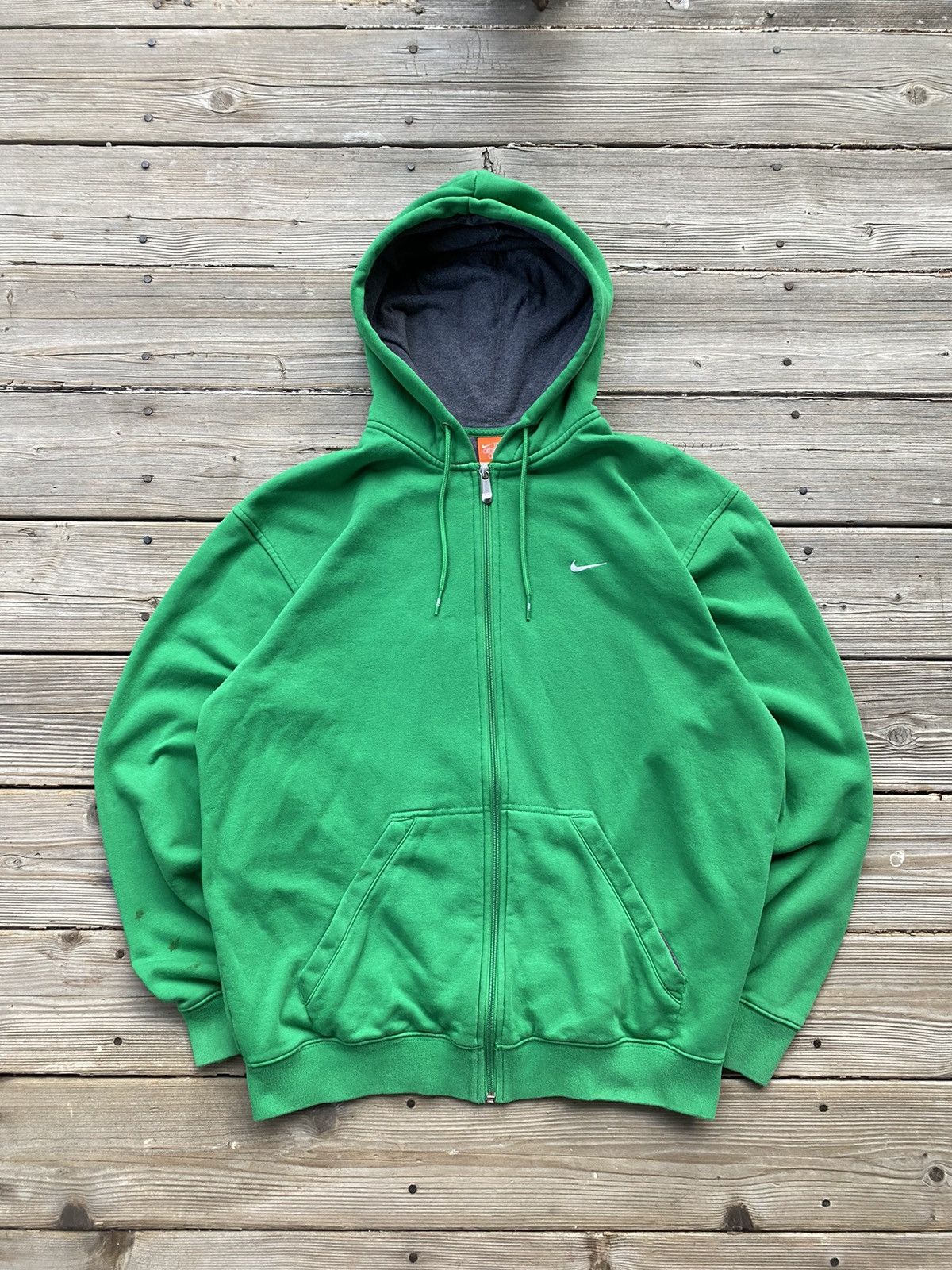Nike × Streetwear × Vintage Y2K Smile Green Nike Swoosh