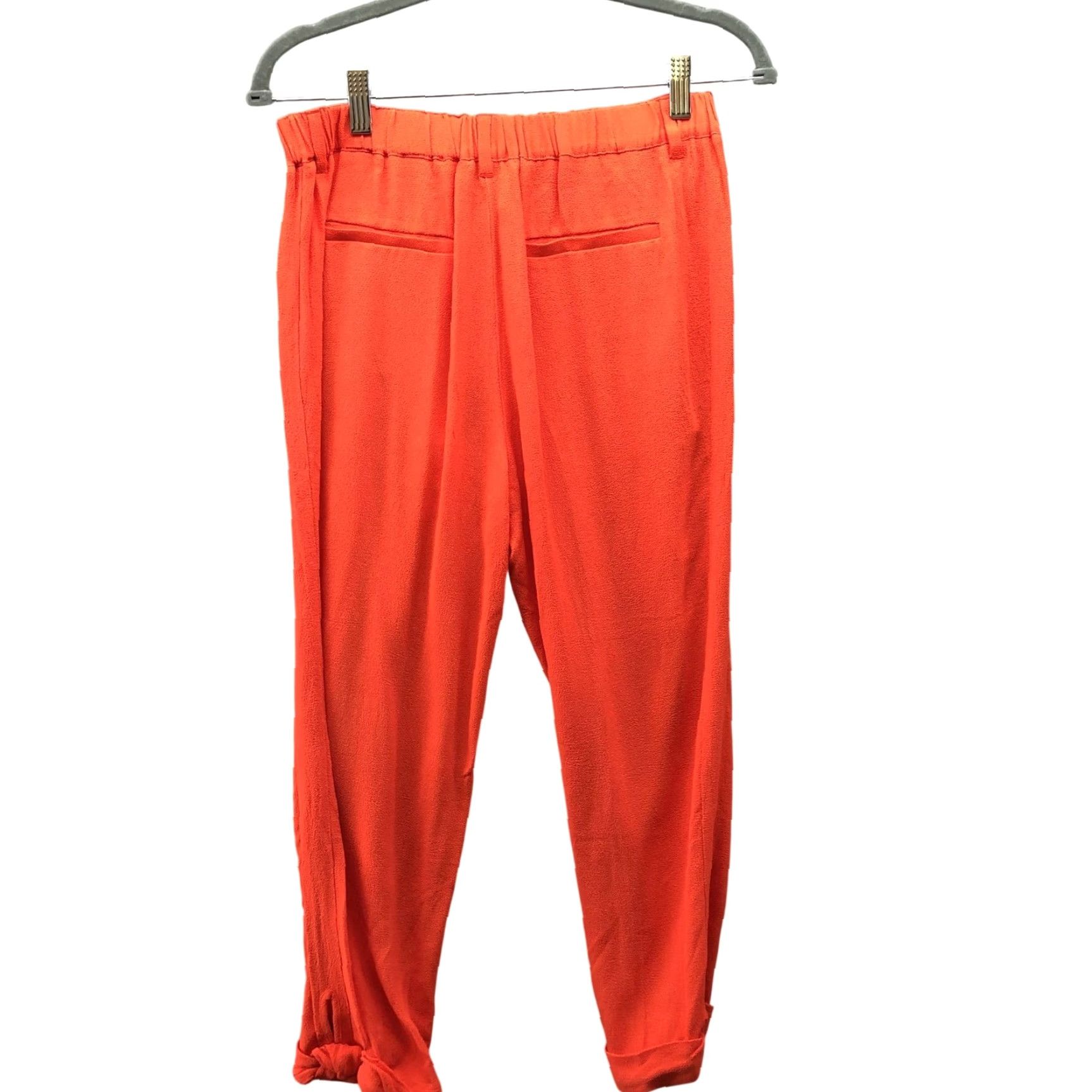 Anthropologie Anthropologie Elevenses Crop Pants Womens 4P Orange Tapered Pleated Front Crepe Pants Size 27" / US 4 / IT 40 - 2 Thumbnail