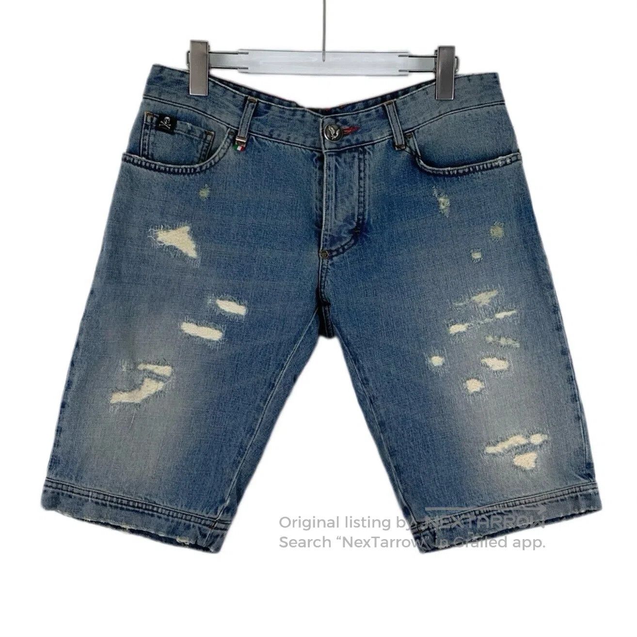 Philipp Plein Philipp Plein size L Blue Washed Destroyed Design Cotton C Size US 27 - 1 Thumbnail