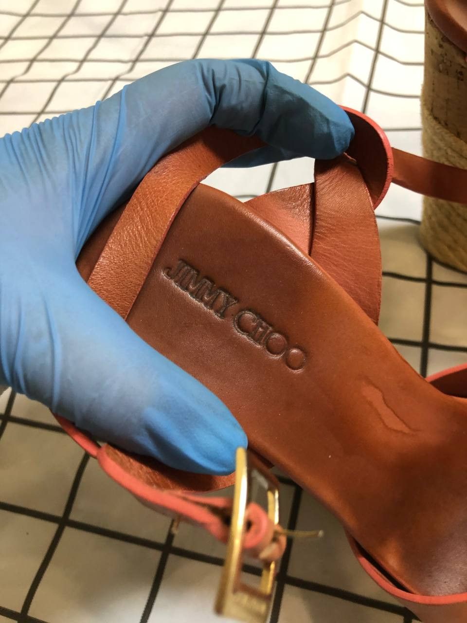 Jimmy Choo Jimmy Choo Minny Ankle Strap Sandals Camel Leather Burnt Size US 7.5 / IT 37.5 - 3 Thumbnail