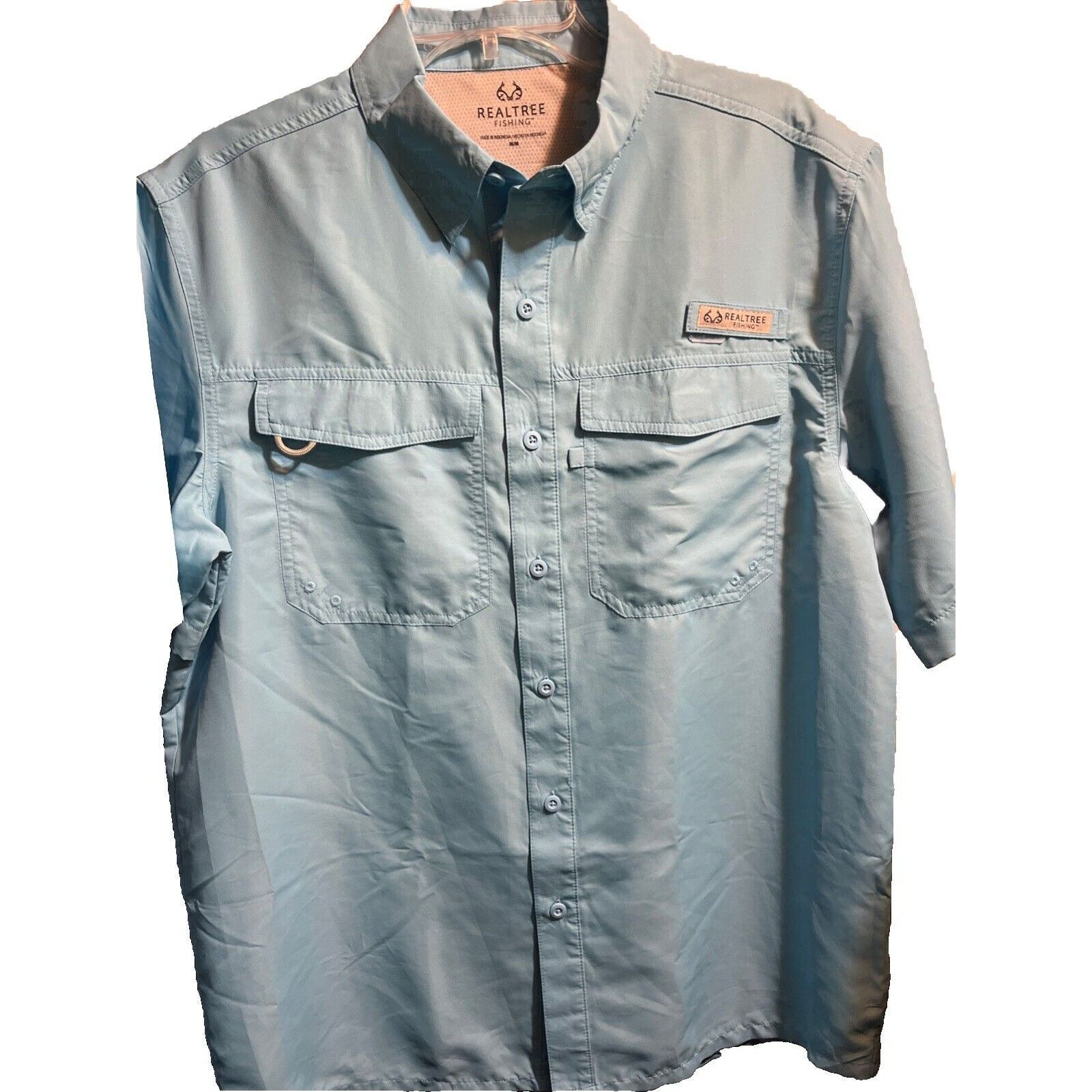 Realtree RealTree Shirt M Blue Vented Fishing Hiking Outdoors Mens SS Size US M / EU 48-50 / 2 - 1 Thumbnail