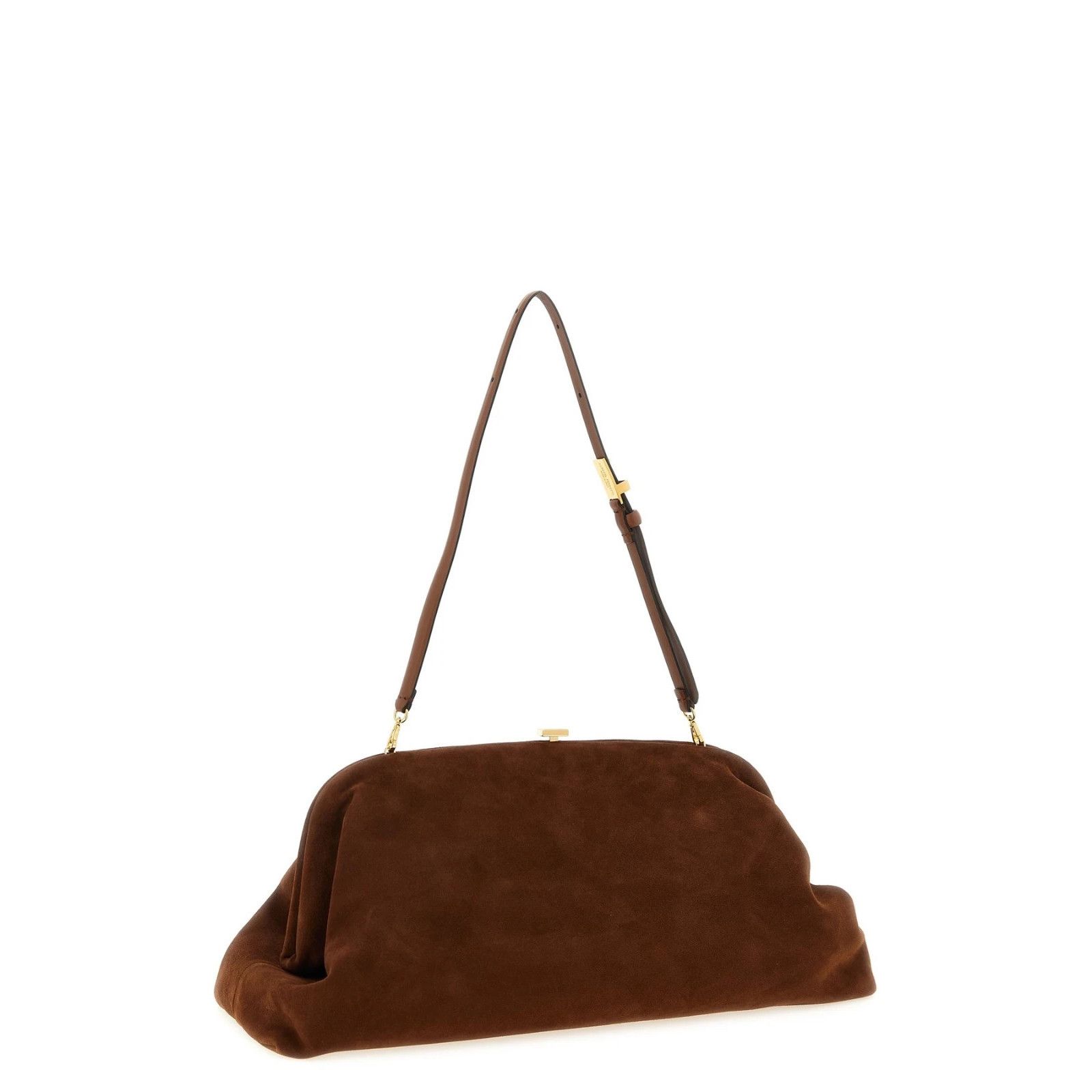 Alberta Ferretti ALBERTA FERRETTI Maxi Brown Suede Leather Pouch New & Authen Size ONE SIZE - 2 Thumbnail
