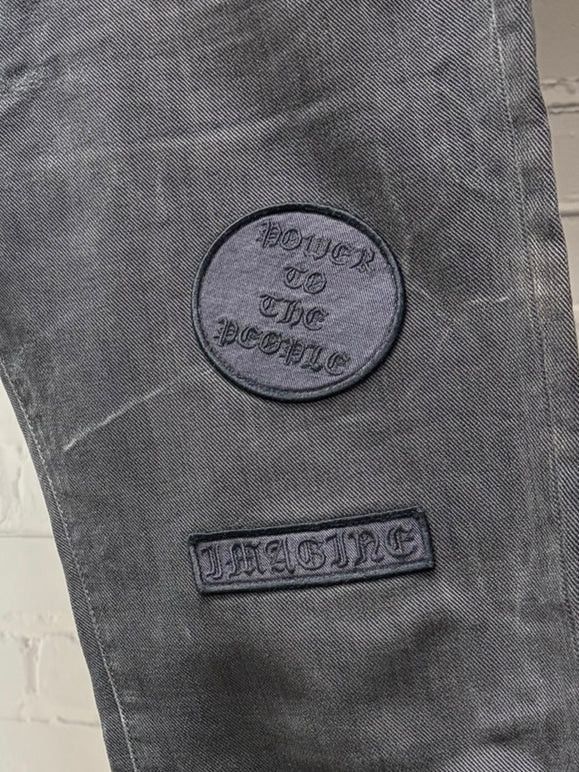 Number (N)ine AW2004 Number (N)ine ‘Give Peace a Chance Patchwork Denim Size US 30 / EU 46 - 2 Thumbnail