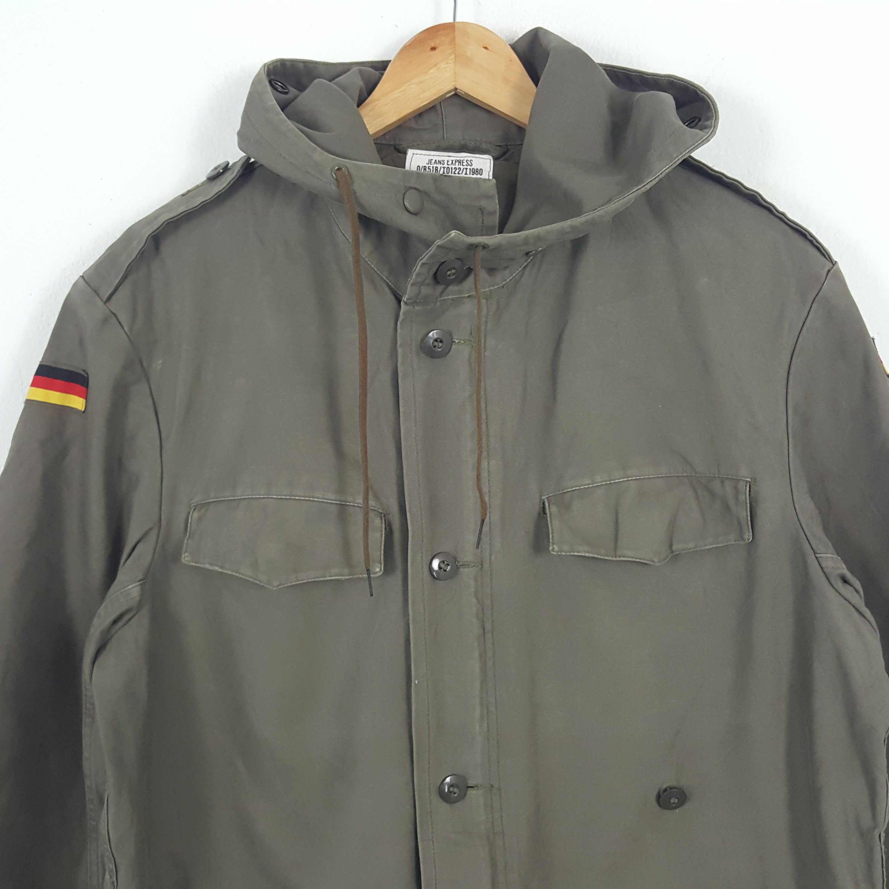 Vintage Vintage Jean Express Germany Military Army Hoodies Jacket Size US L / EU 52-54 / 3 - 2 Thumbnail