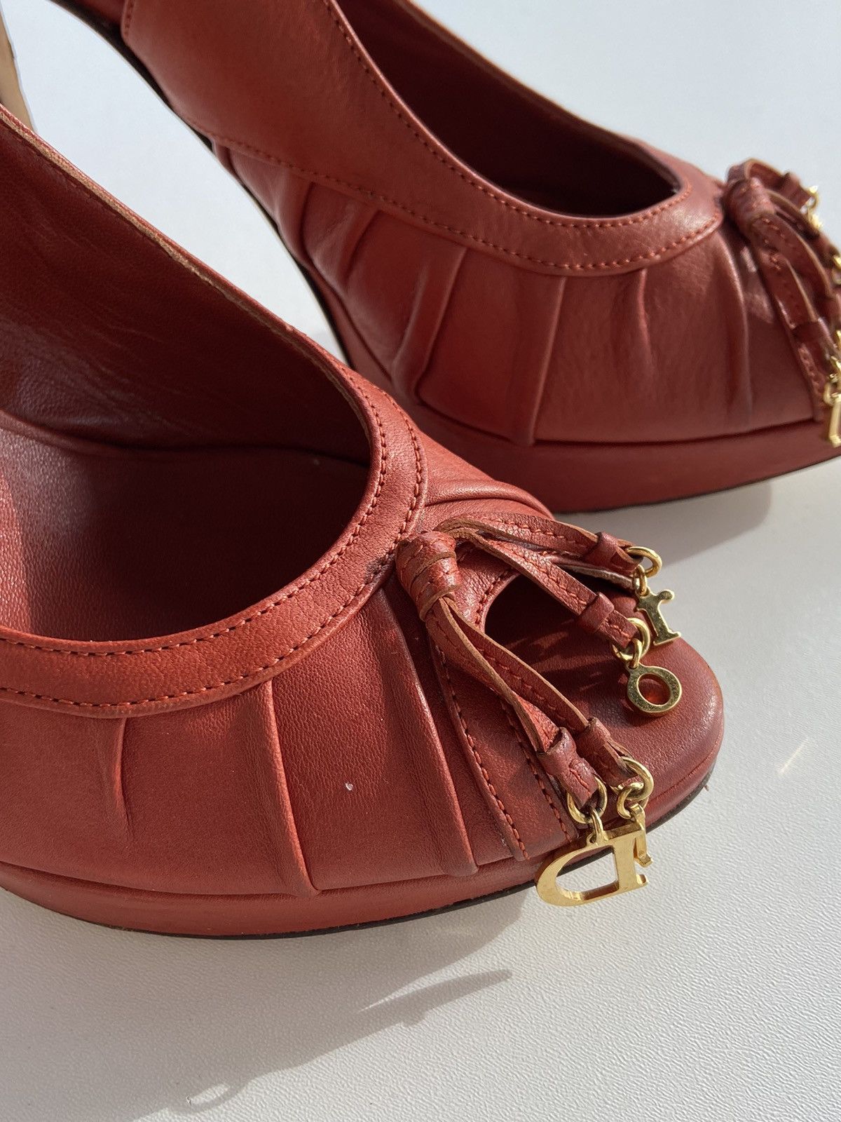 Christian Dior Monsieur Christian Dior vintage Heels brown patent leather Size US 6 / IT 36 - 6 Thumbnail