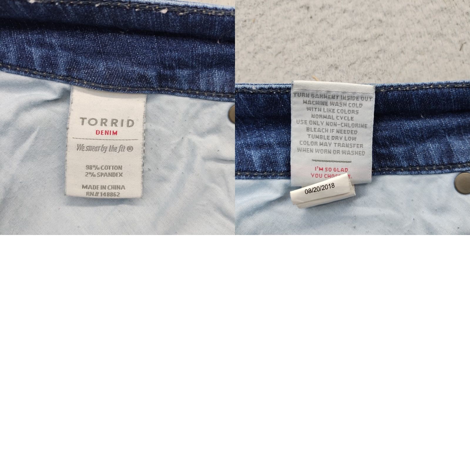 Torrid Torrid Skinny Jeans Women Size 16 Blue Denim 5-Pocket Design We Swear By The Fit Womens 16 Blue Denim Jeans Skinny 5-Pocket Design Torrid Size 38" / US 16 / IT 52 - 8 Thumbnail